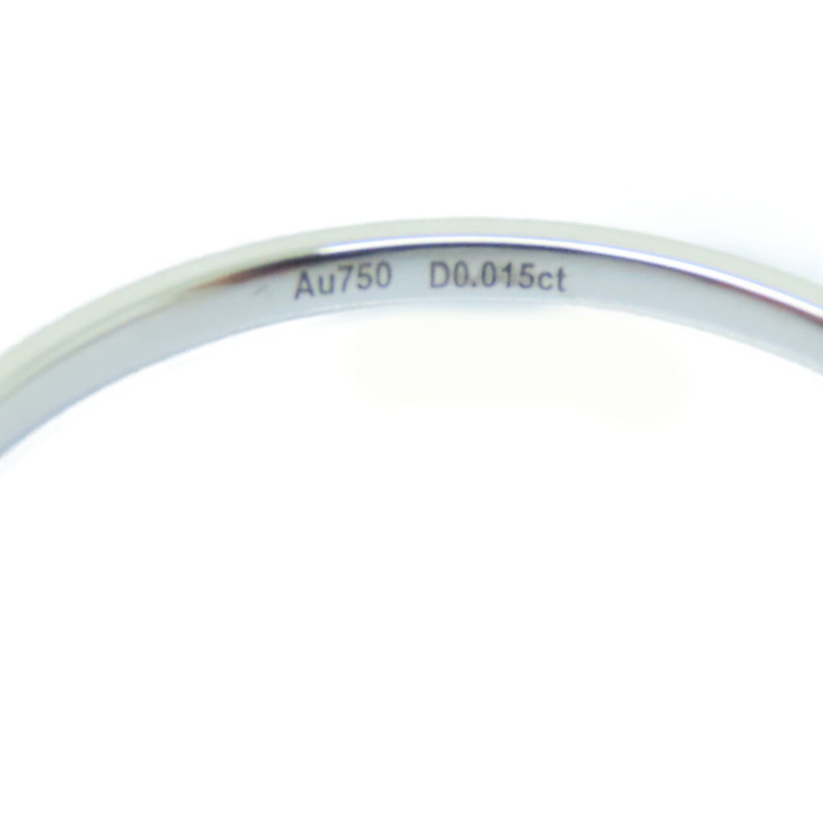 JEWELRY 18K白金Diamond Ring 0.015ct鑽石戒指US#6