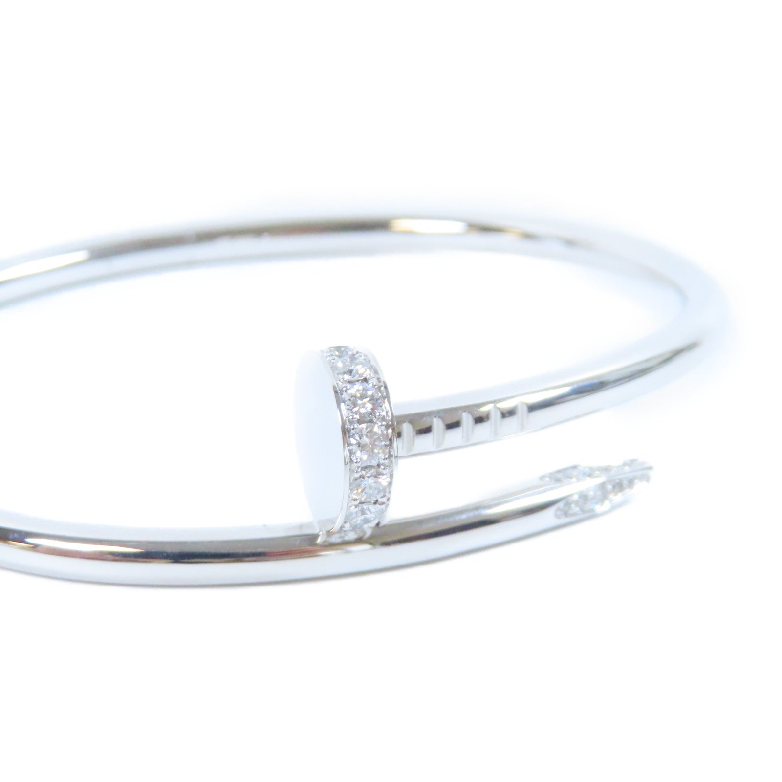 CARTIER **【激減優惠】18K白金Juste Un Clou Bracelet鑽石手鐲Cartier#17