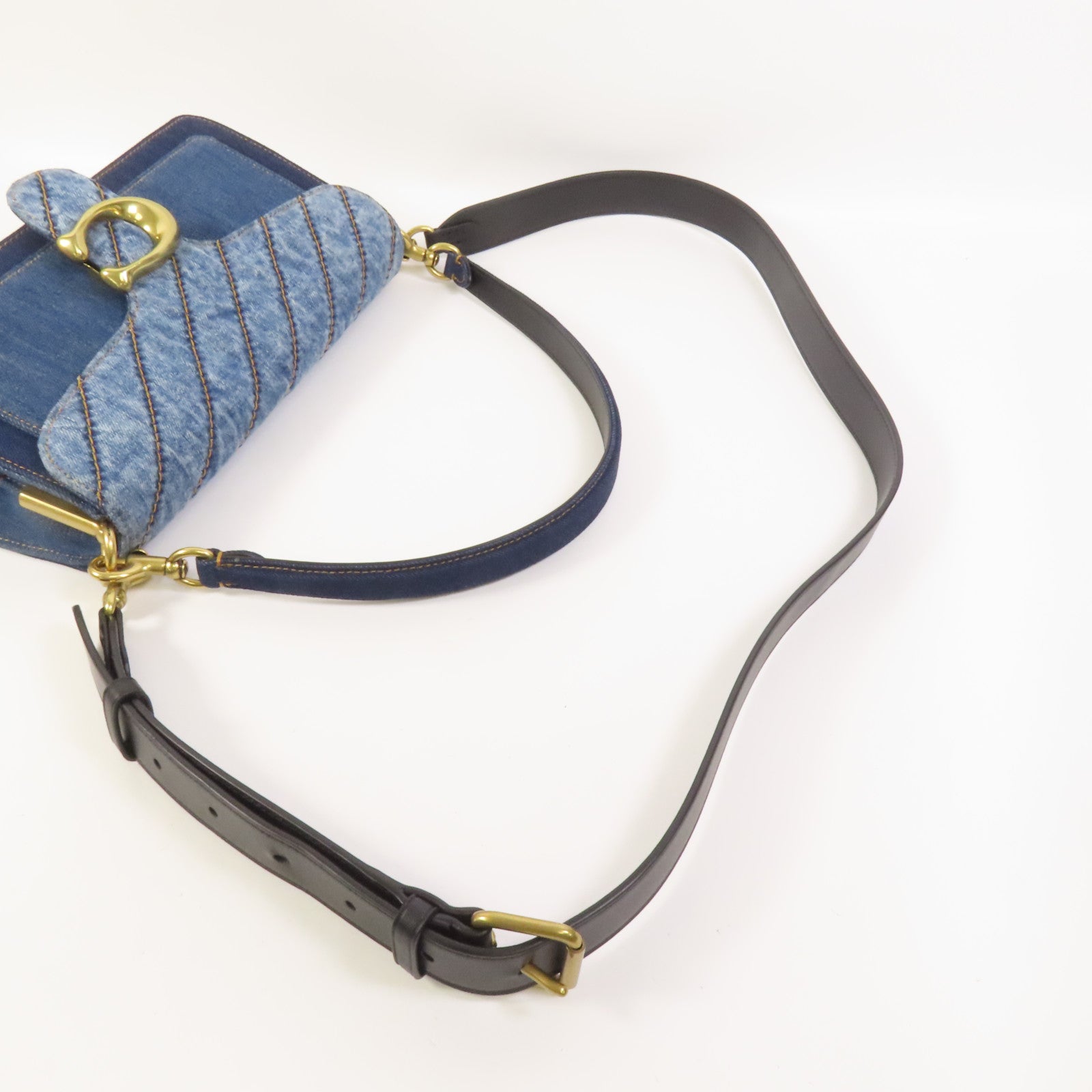 COACH Denim Tabby Bag金扣肩背袋