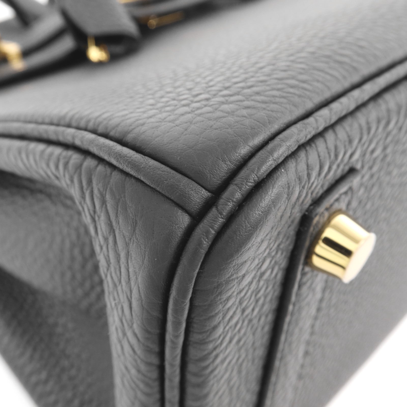 HERMES Togo皮革Birkin 25金扣手挽袋Plomb