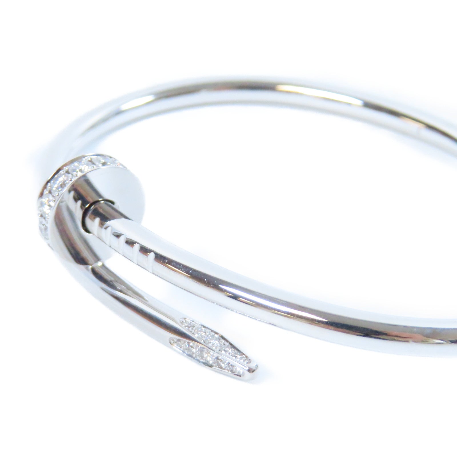 CARTIER **【激減優惠】18K白金Juste Un Clou Bracelet鑽石手鐲Cartier#17