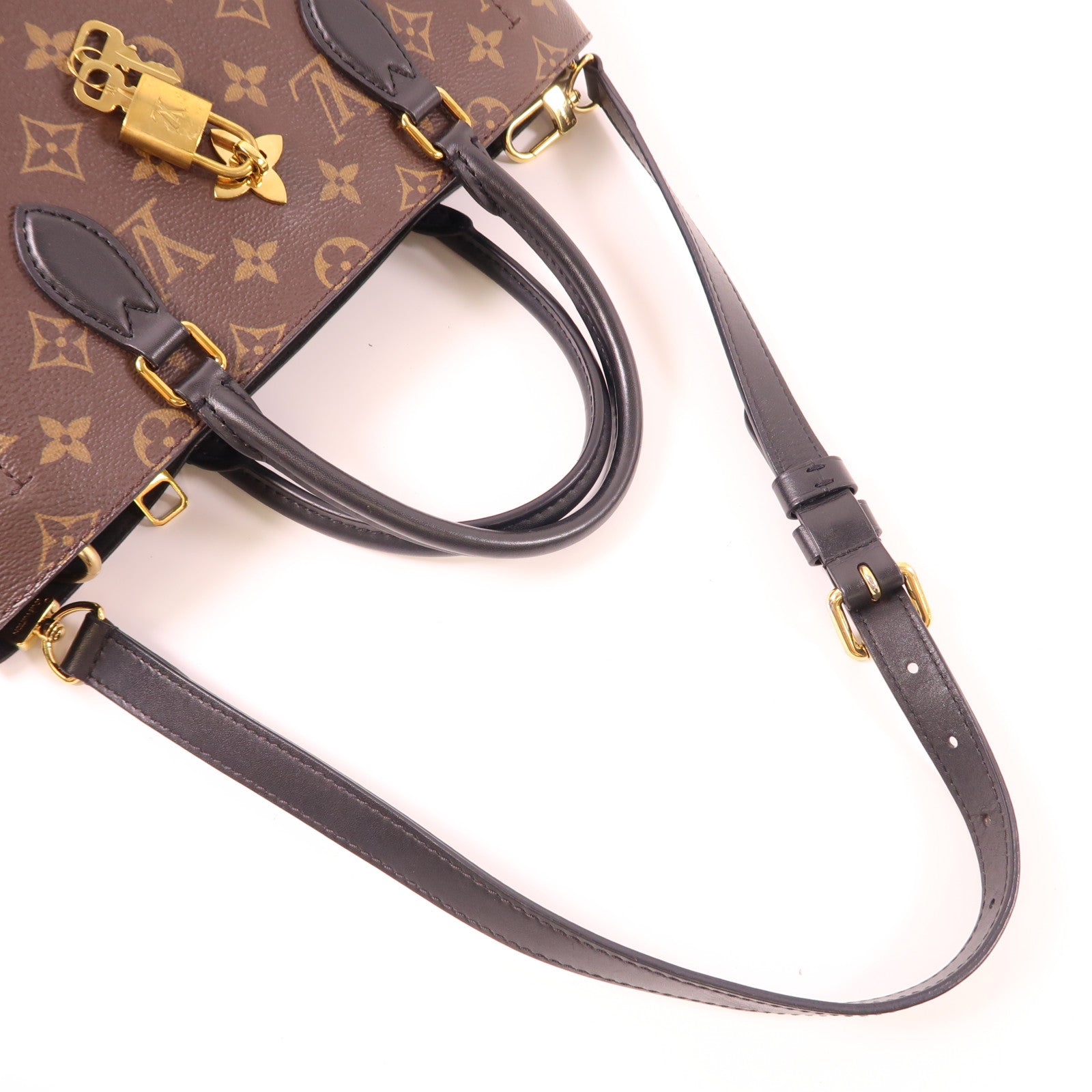 LOUIS VUITTON 【激減優惠】Monogram Flower Tote金扣手挽肩背兩用袋