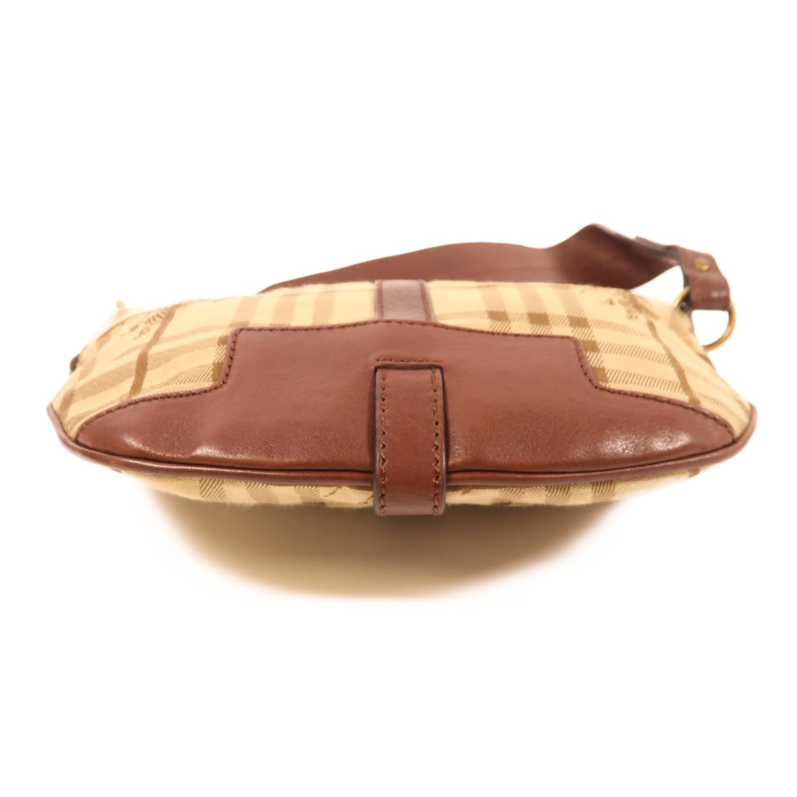 BURBERRY GHW Shoulder Bag Canvas Brown