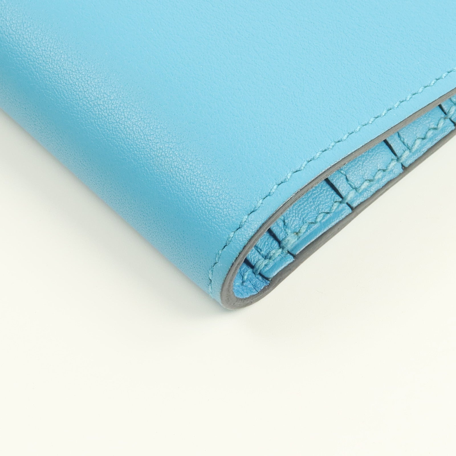 HERMES Swift皮革Dogon GM長錢包Bleu du Nord
