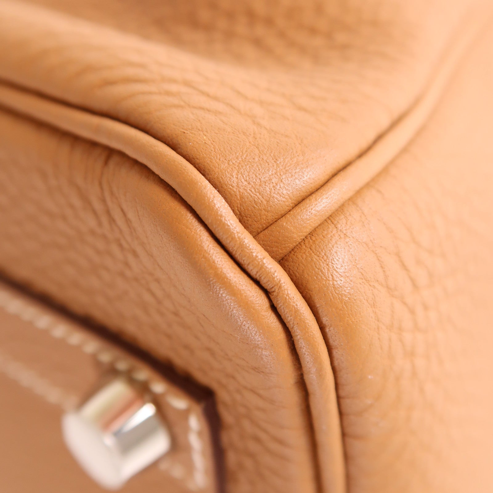 HERMES Togo皮革Birkin 25銀扣手挽袋Gold