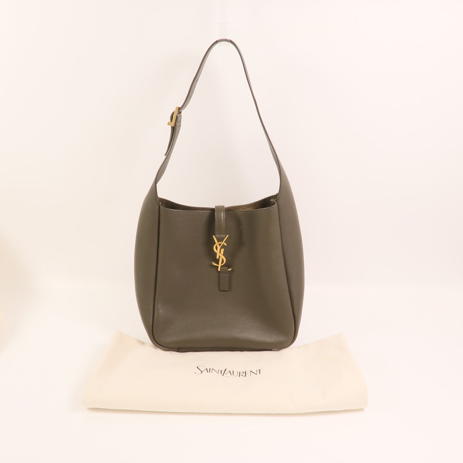 SAINT LAURENT 牛皮皮革Hobo Small金扣手挽袋