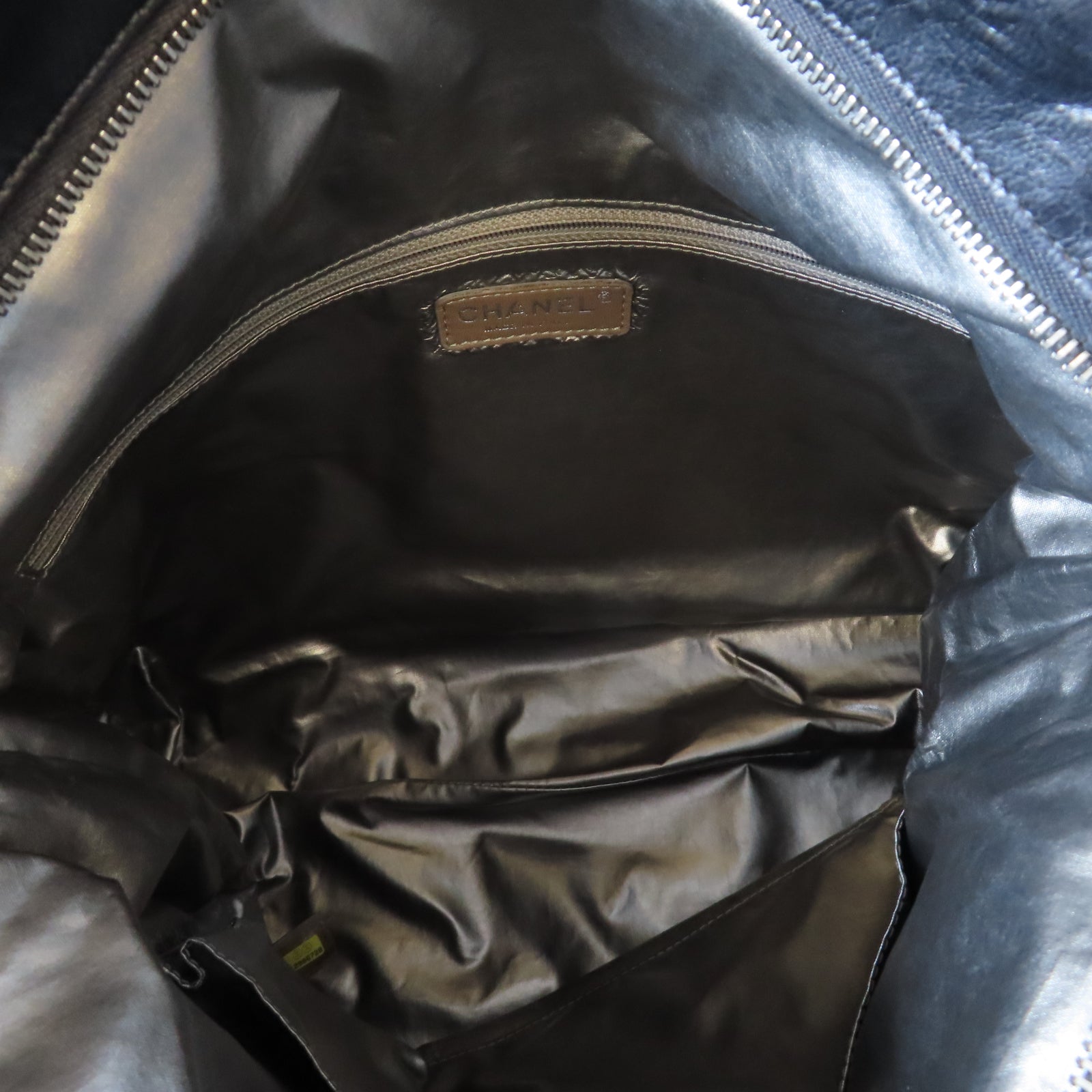 CHANEL 【激減優惠】菱格牛皮皮革Shoulder Bag銀扣鏈帶肩背袋黑色