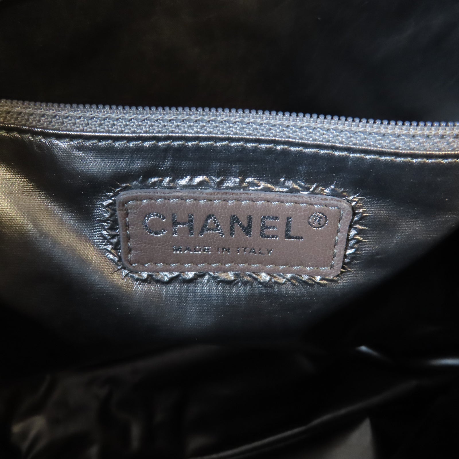 CHANEL 【激減優惠】菱格牛皮皮革Shoulder Bag銀扣鏈帶肩背袋黑色
