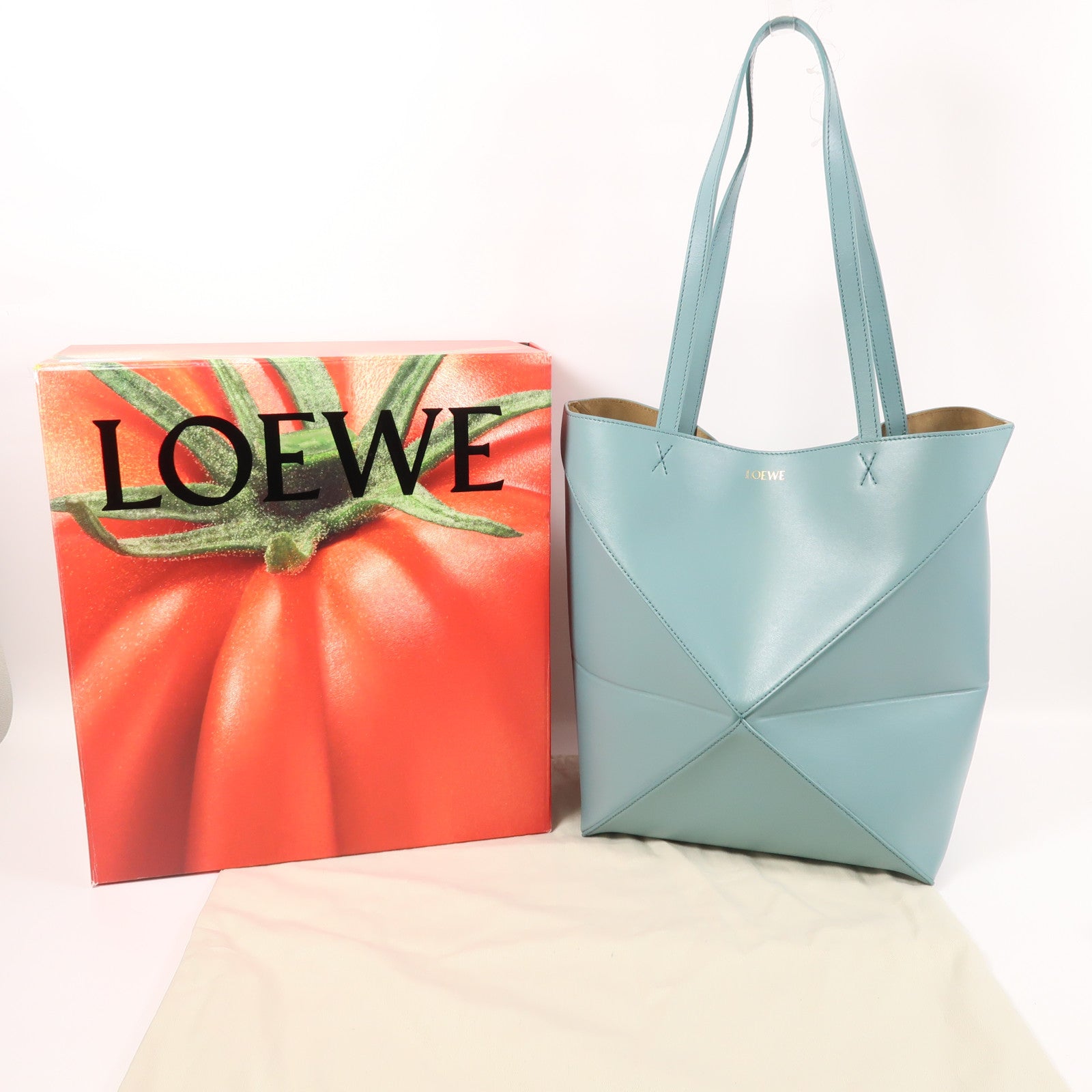 LOEWE 牛皮皮革Puzzle Fold Tote手挽袋