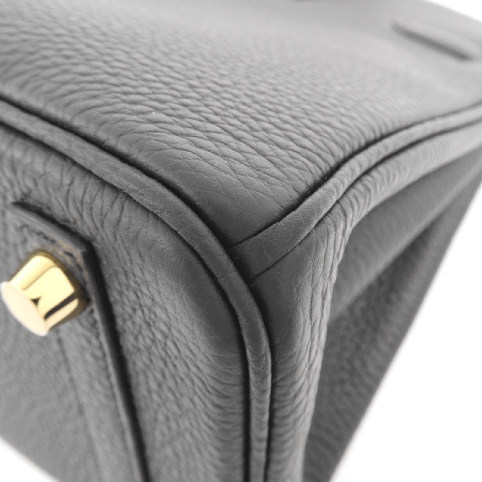 HERMES Togo皮革Birkin 25金扣手挽袋Plomb