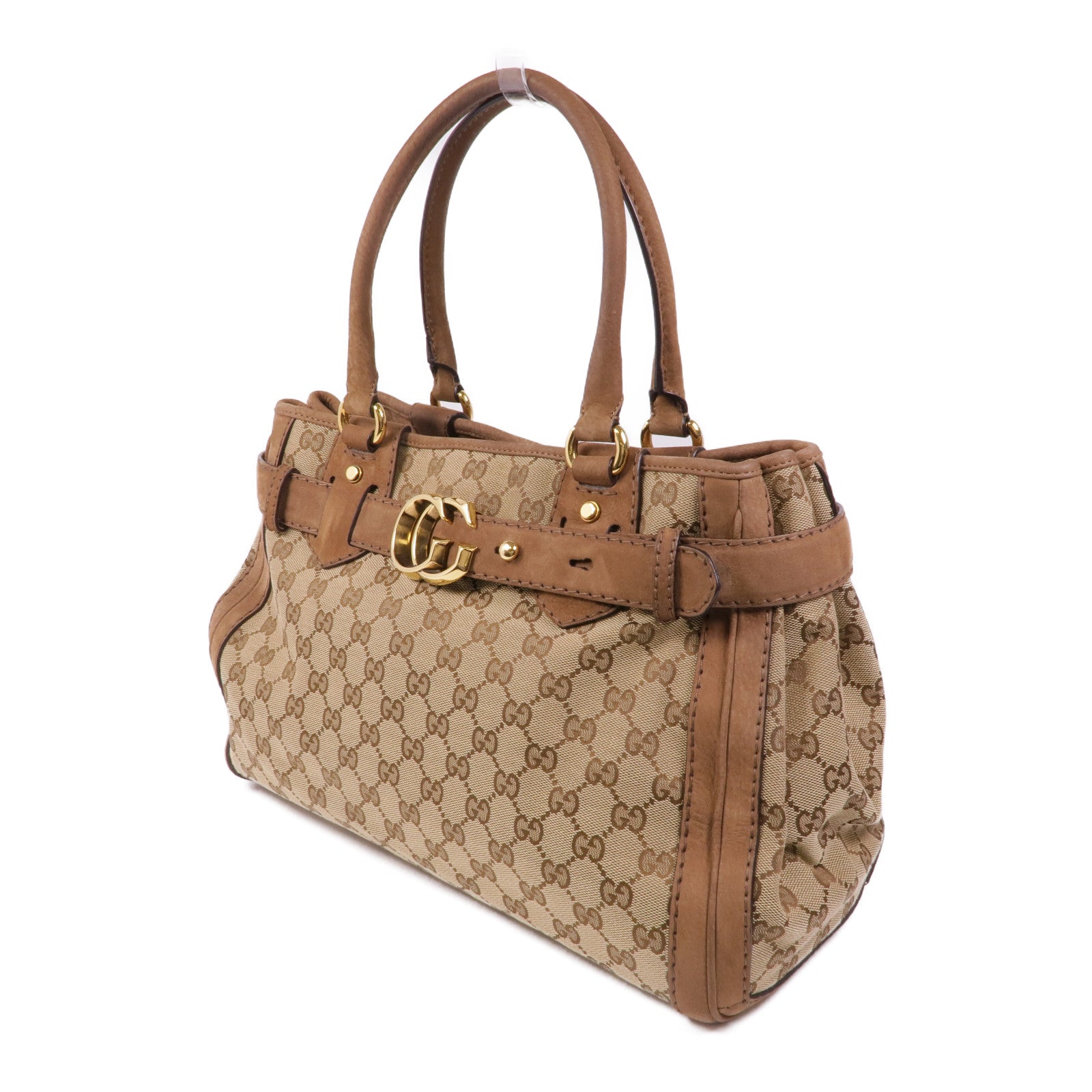 GUCCI 帆布Hand Bag金扣手挽袋