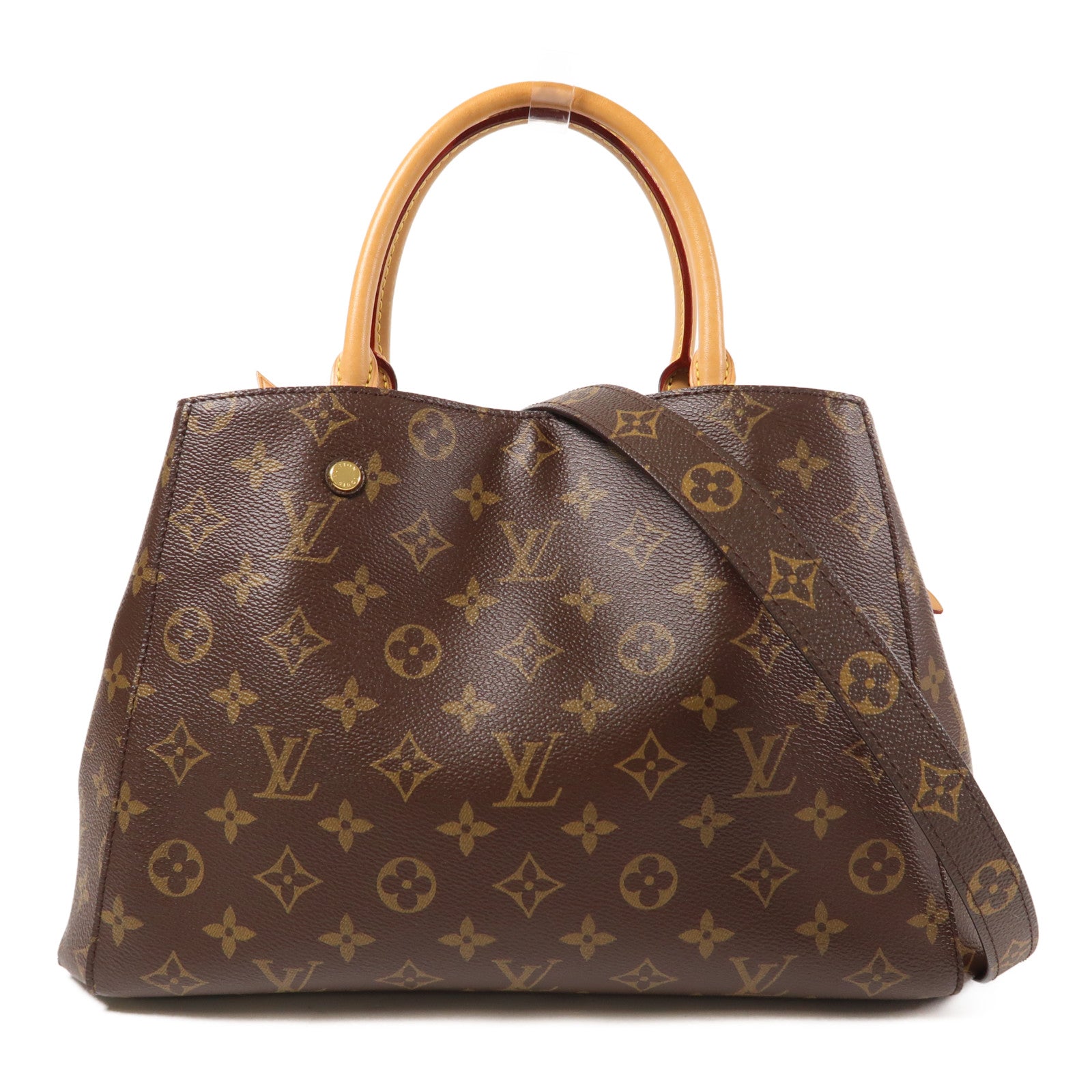 LOUIS VUITTON LV GHW Montaigne MM 2way Shoulder Handbag M41056 Monogram Brown