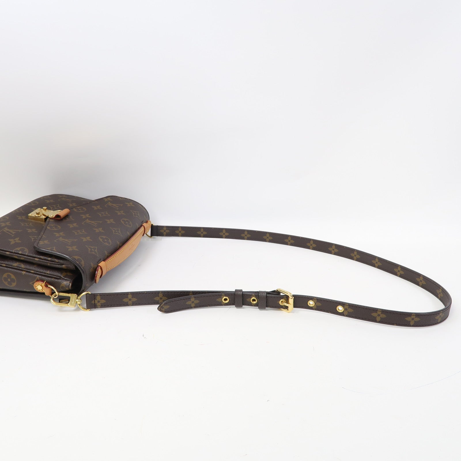 LOUIS VUITTON 【激減優惠】Monogram Pochette Metis金扣手挽肩背兩用袋啡色