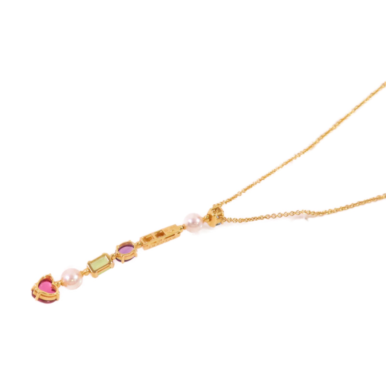 BVLGARI 18K黃金/鑽石/彩色寶石Allegra Necklace項鍊