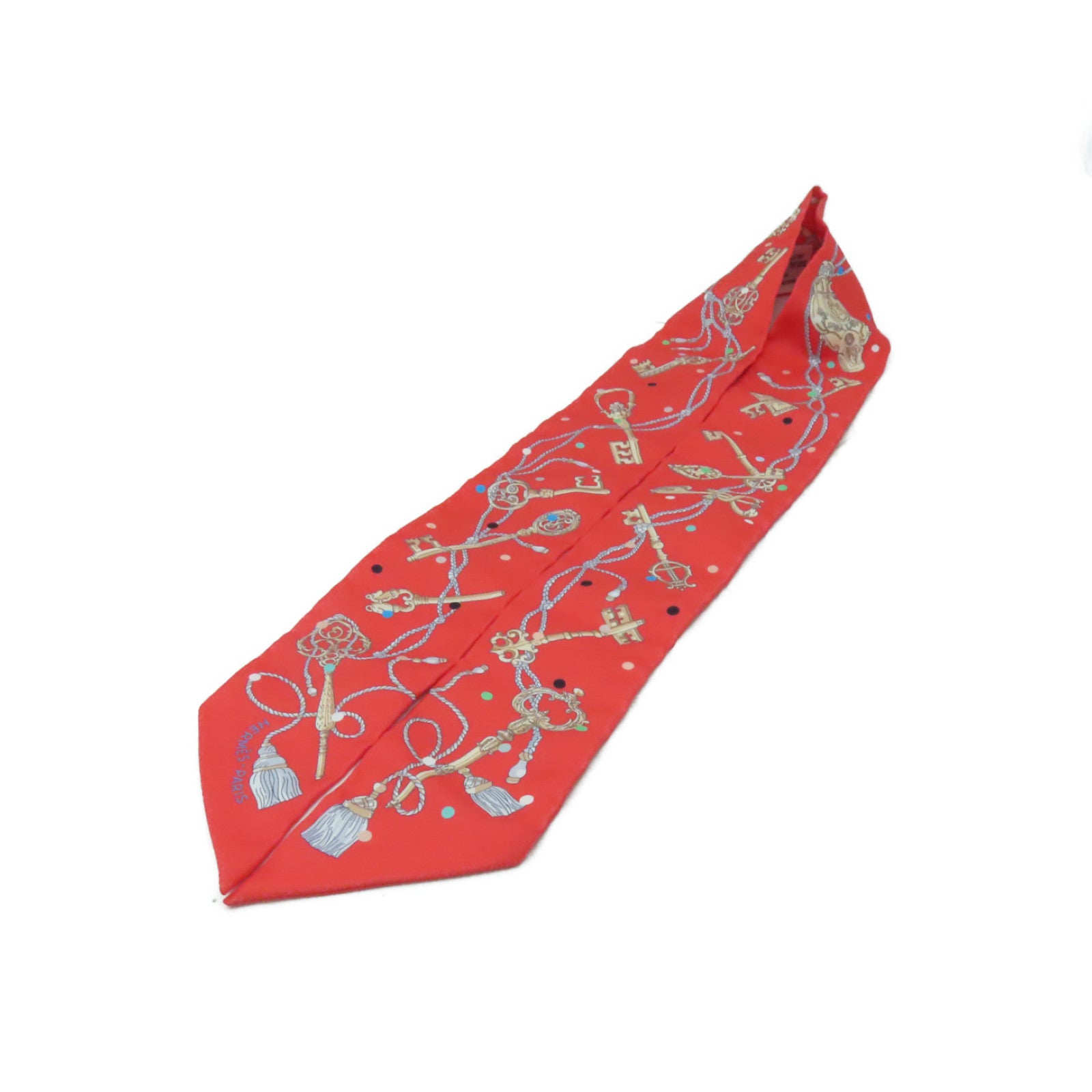 HERMES 【激減優惠】絲質Twilly絲巾/粉紅色/彩色