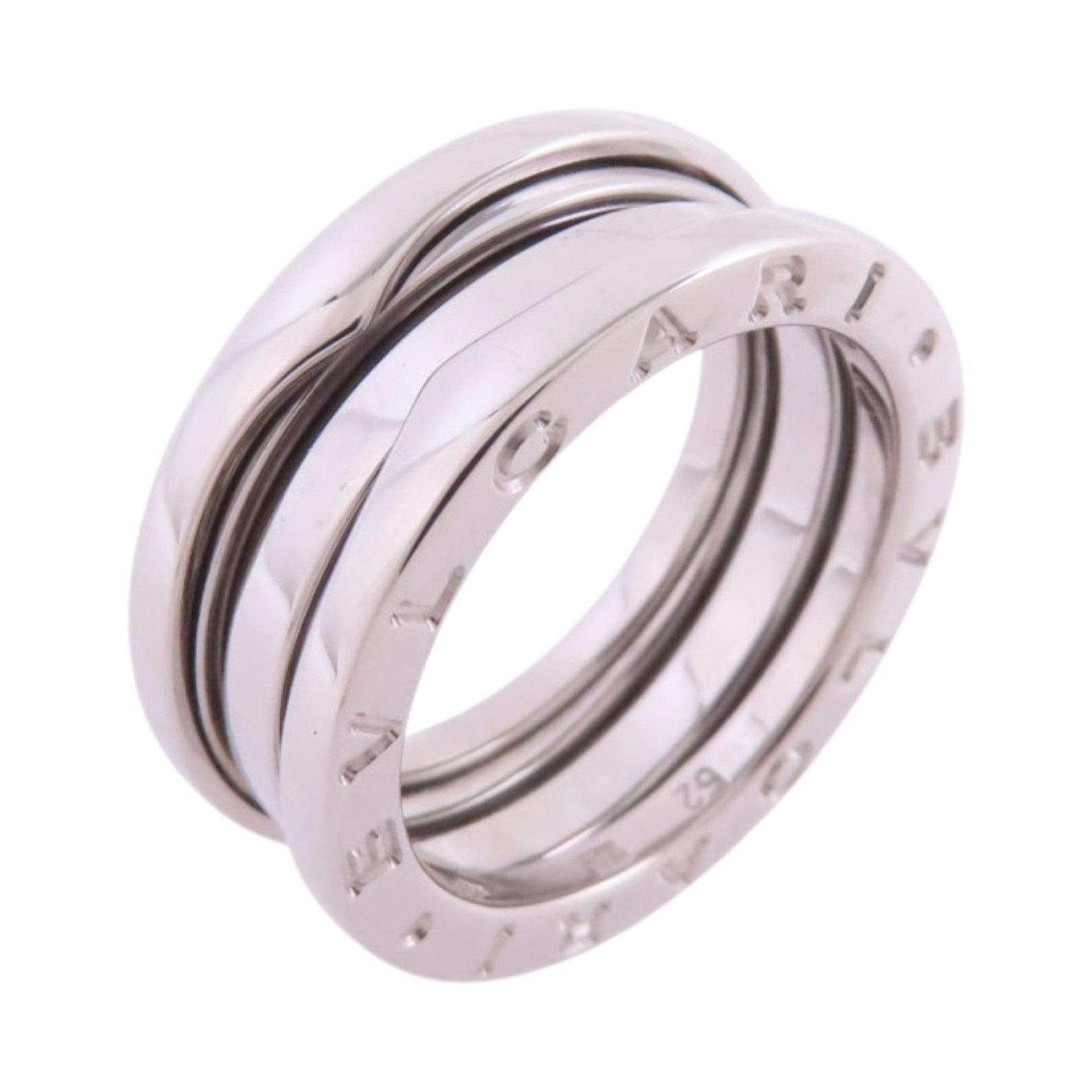 BVLGARI 18K白金B-Zero1 2 Band Ring戒指#52/US#5.5