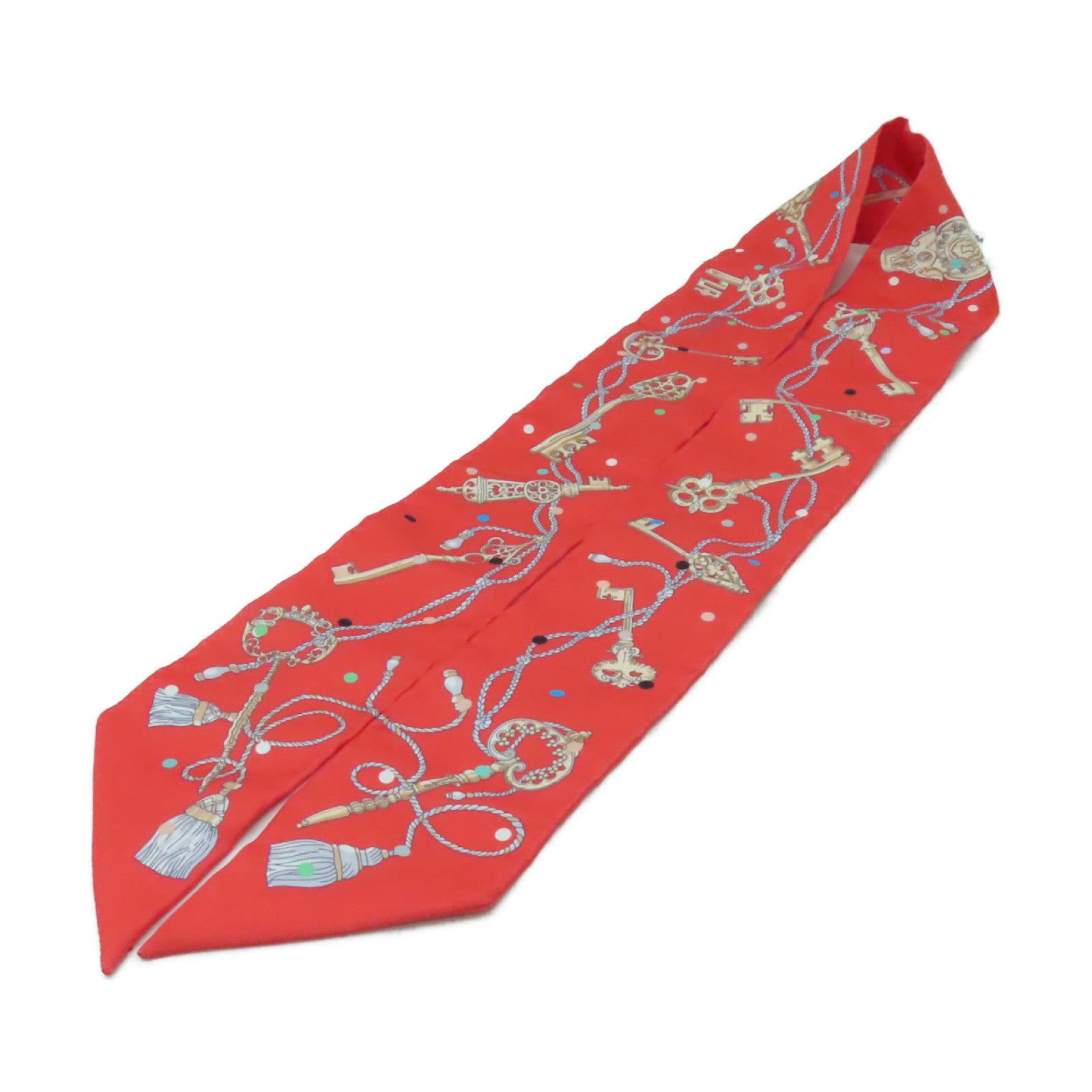 HERMES 【激減優惠】絲質Twilly絲巾/粉紅色/彩色