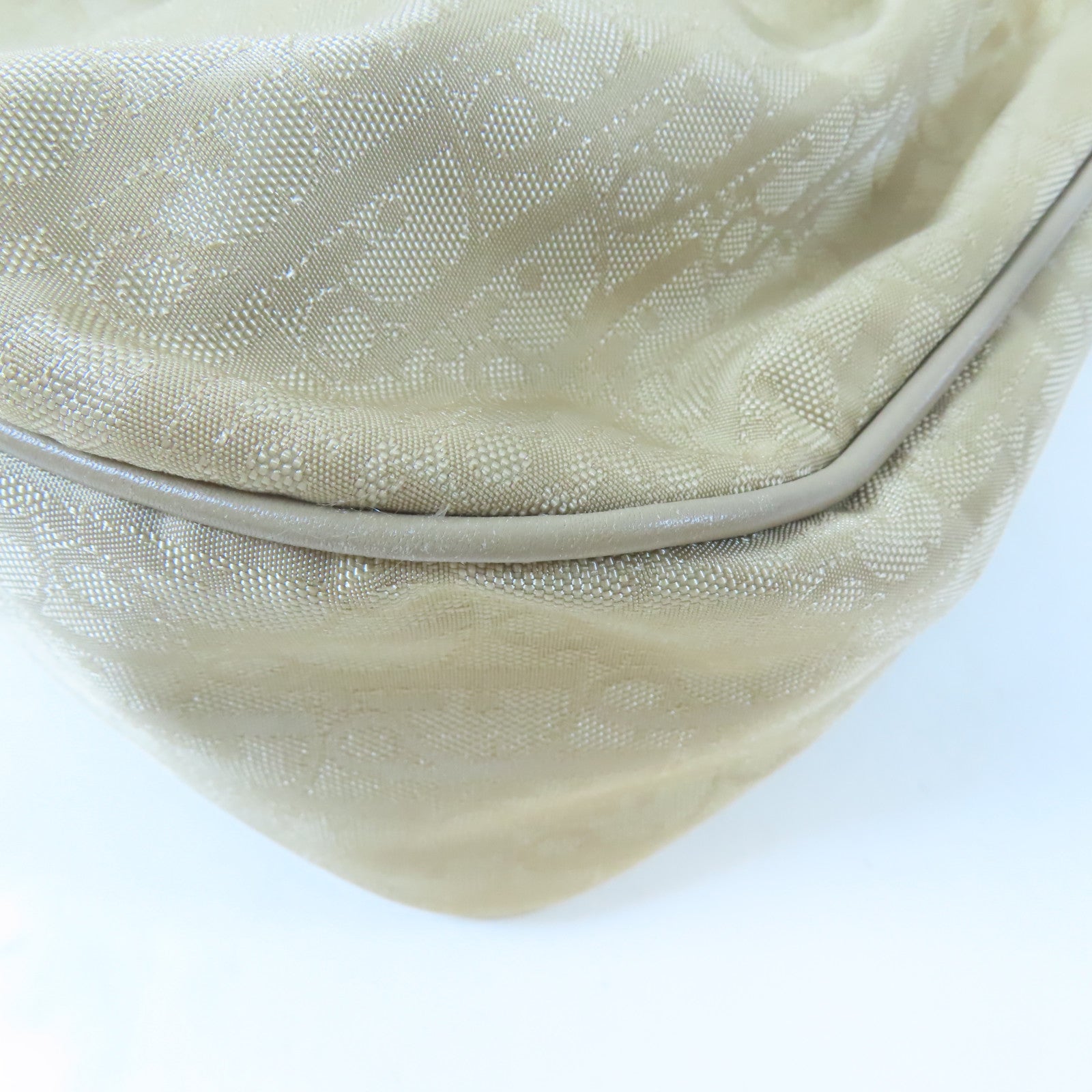 Dior 帆布Shoulder Bag銀扣肩背袋米色