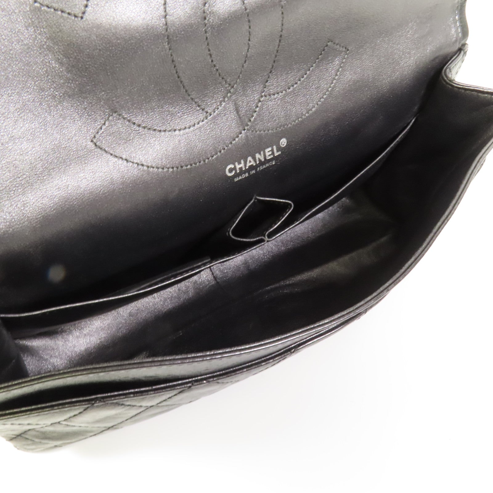 CHANEL 牛皮皮革2.55 Maxi鏈帶肩背袋