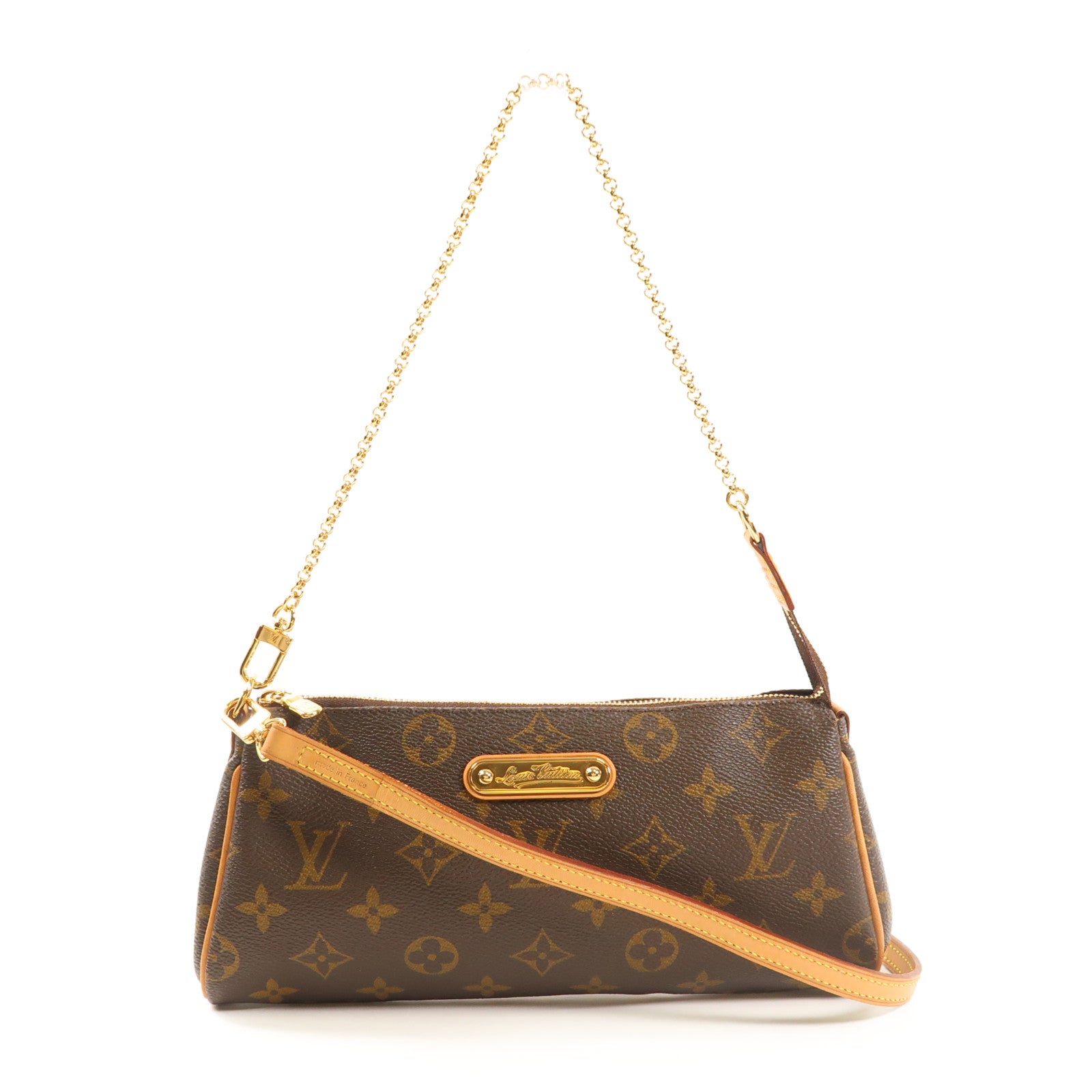 LOUIS VUITTON Monogram Eva金扣手挽肩背兩用袋棕色