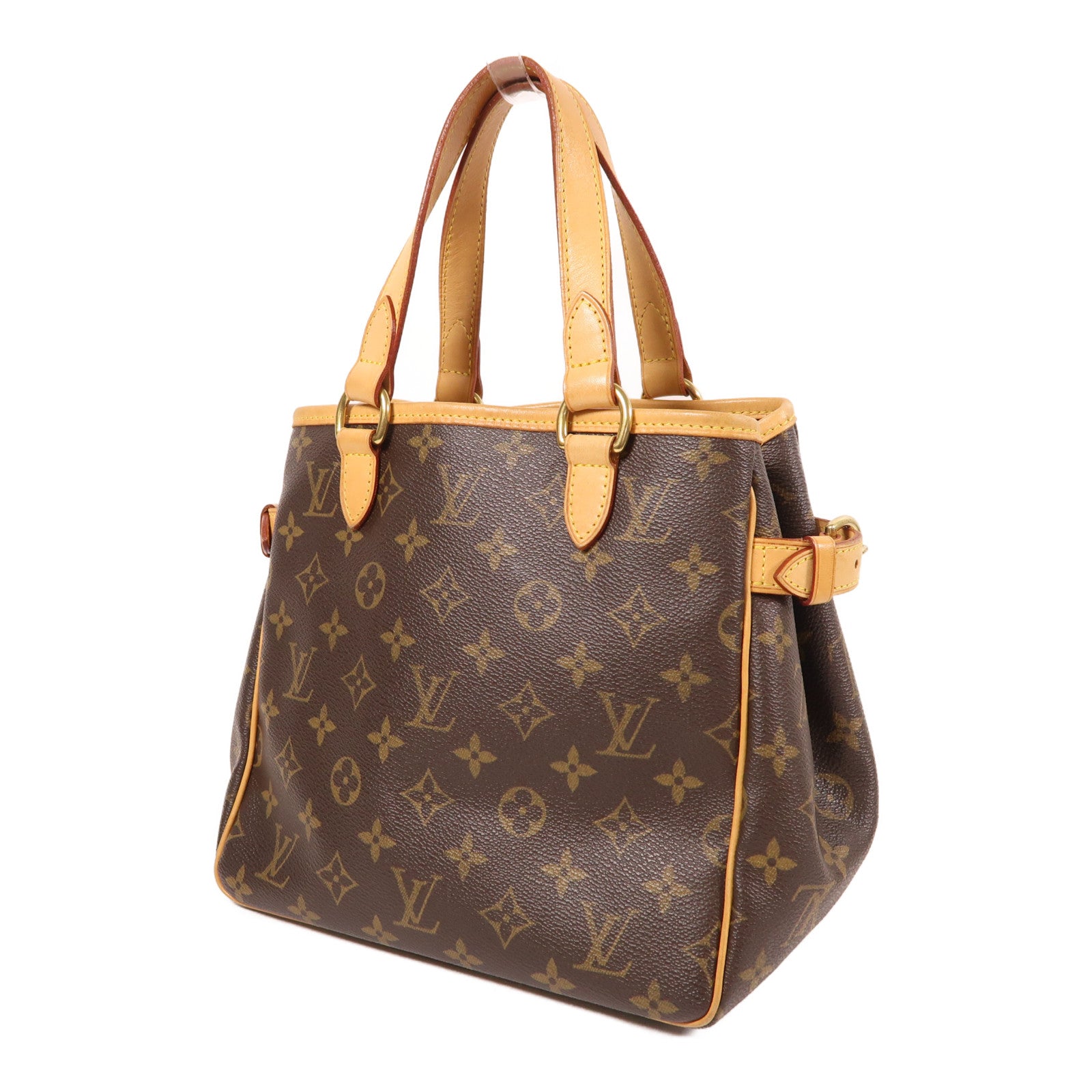 LOUIS VUITTON Monogram Batignolles金扣手挽袋棕色