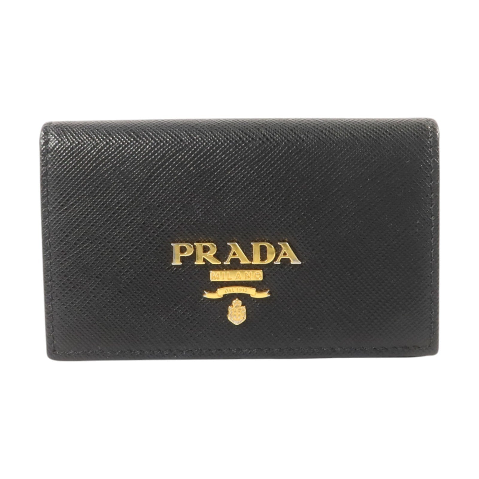 PRADA Saffiano皮革Card case金扣卡片套