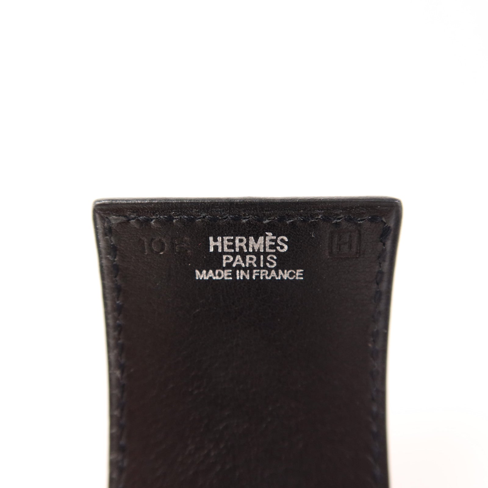 HERMES 皮革Bangle銀扣手鐲
