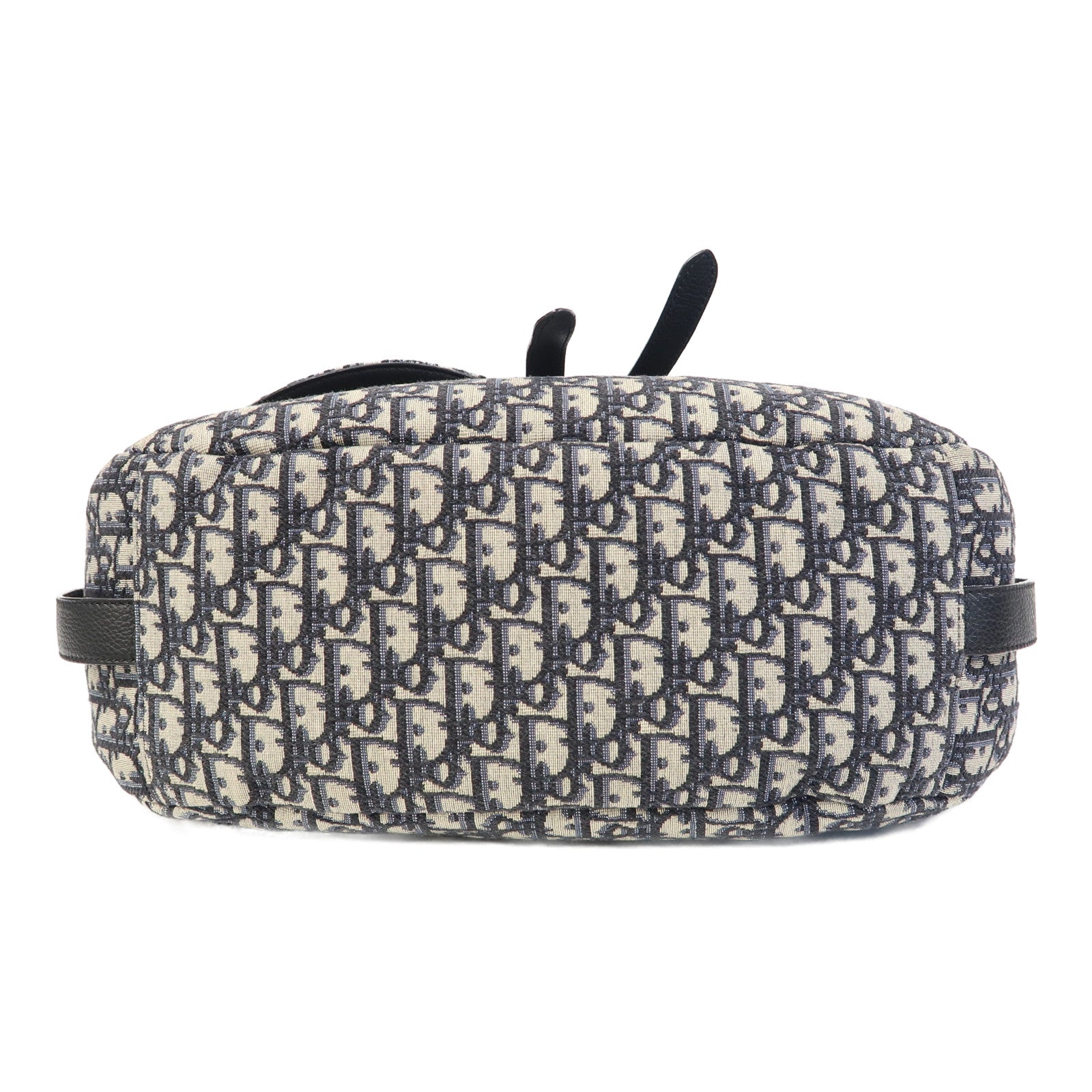 Dior 帆布Saddle Shoulder Bag銀扣肩背袋藍色