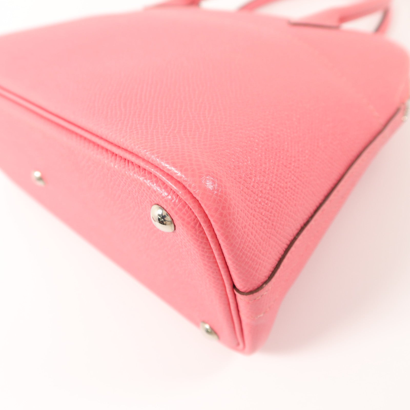 HERMES Epsom皮革Bolide 27手挽肩背兩用袋Rose Azalee
