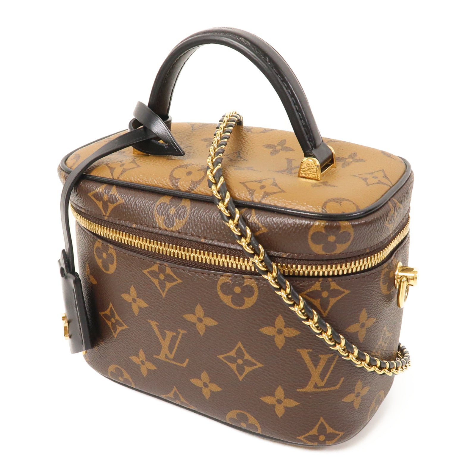 LOUIS VUITTON Monogram Vanity PM手挽肩背兩用袋啡色