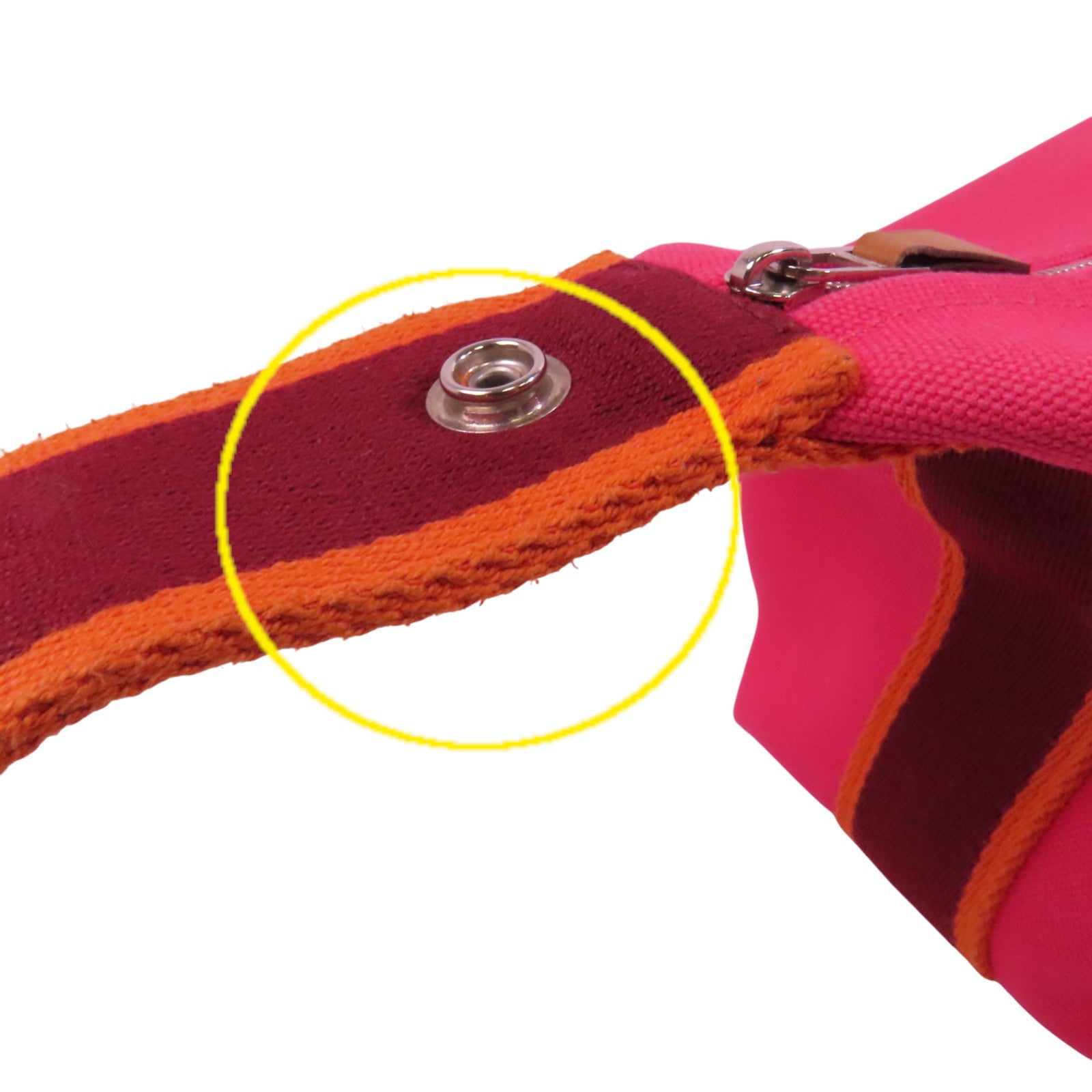 HERMES 帆布Bride A Brac GM銀扣手挽袋