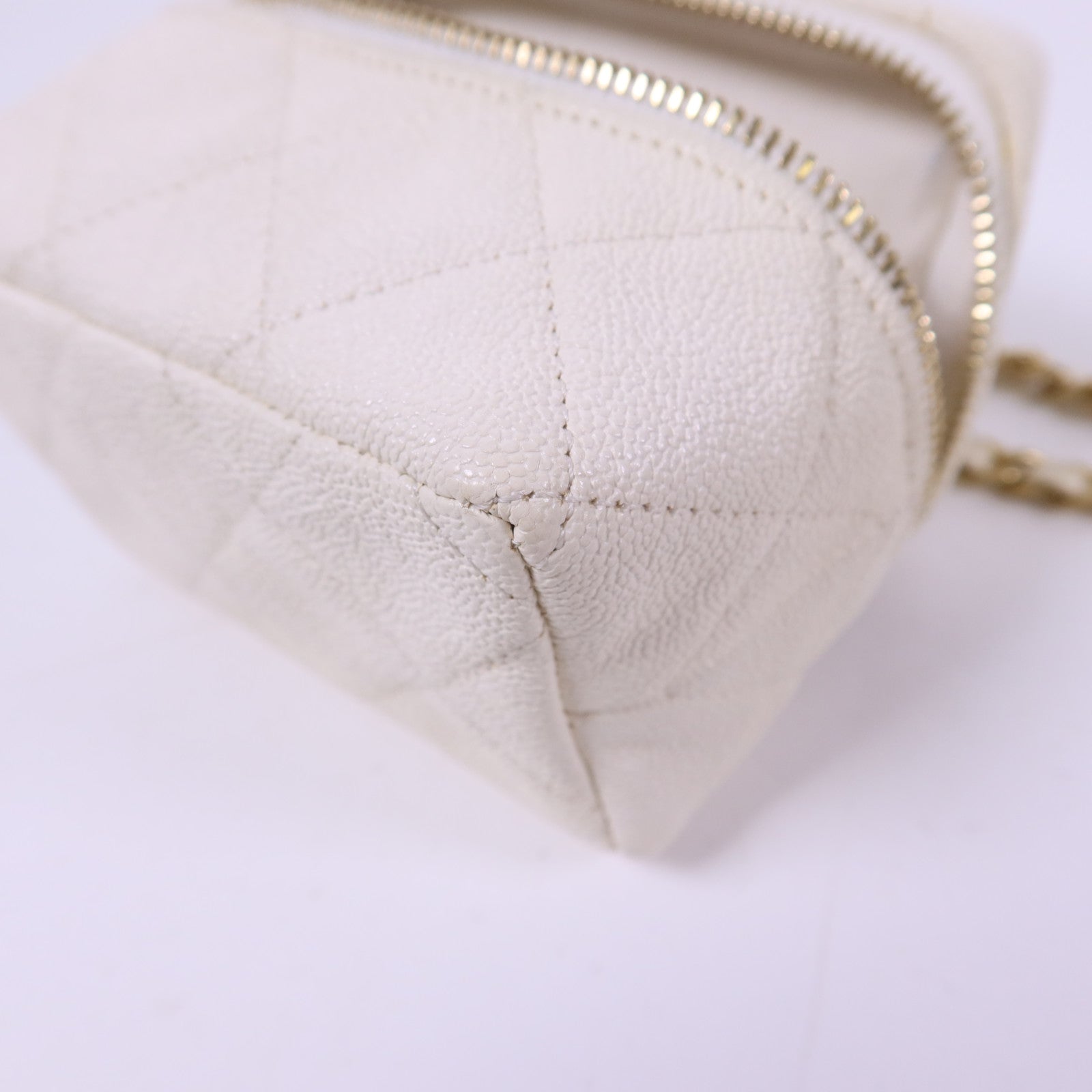 CHANEL 牛皮皮革Mini Chain Shoulder金扣手挽肩背兩用袋