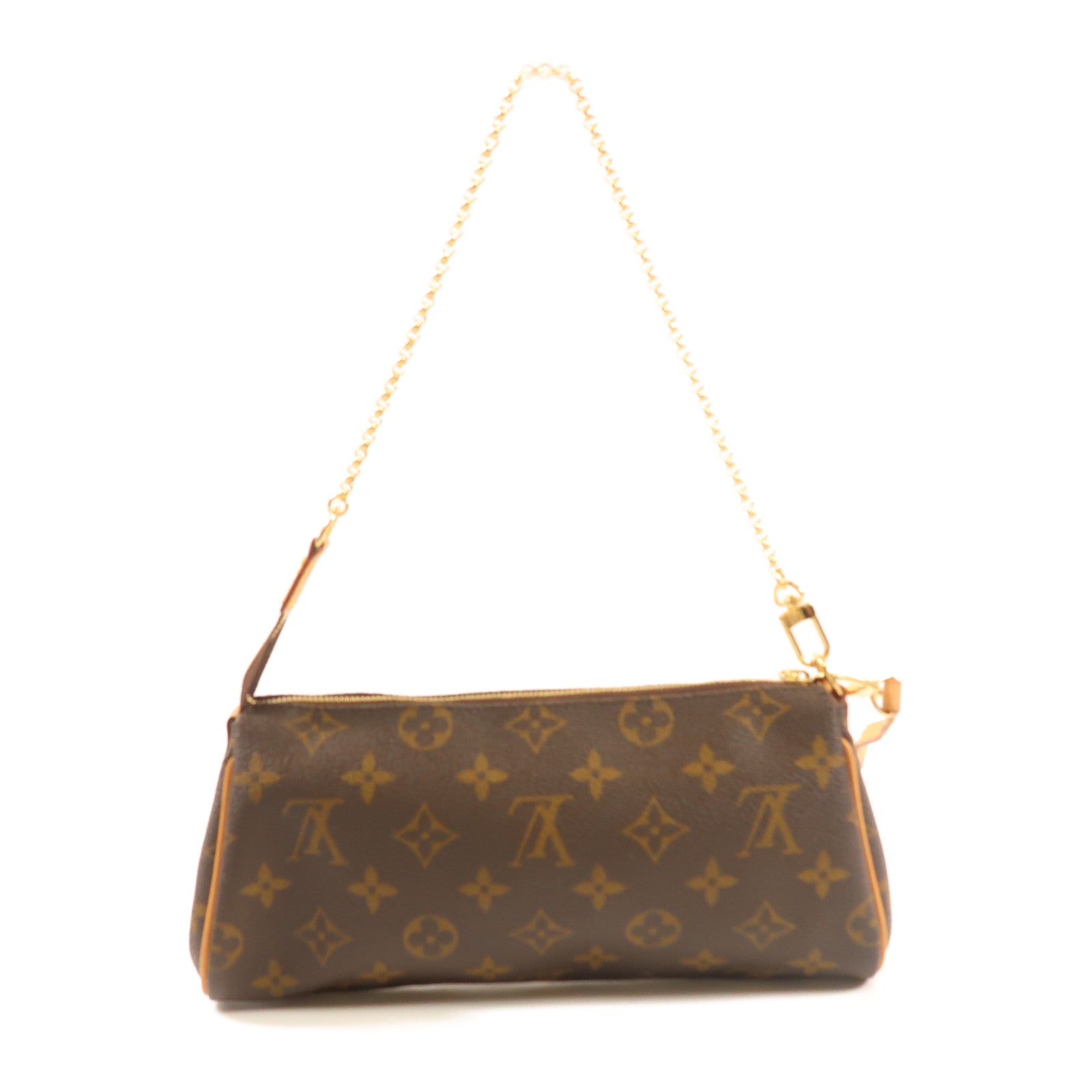 LOUIS VUITTON Monogram Eva金扣手挽肩背兩用袋棕色