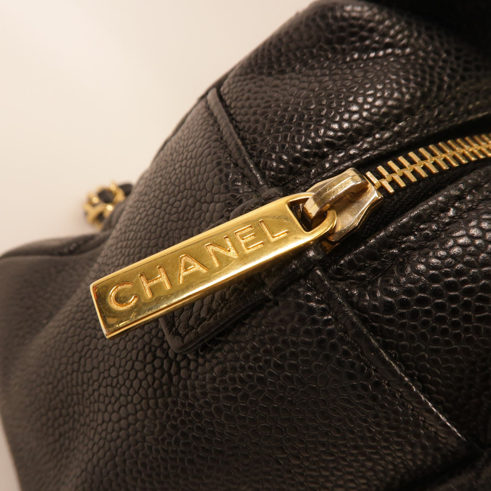 CHANEL 牛皮皮革Tote Bag金扣肩背袋