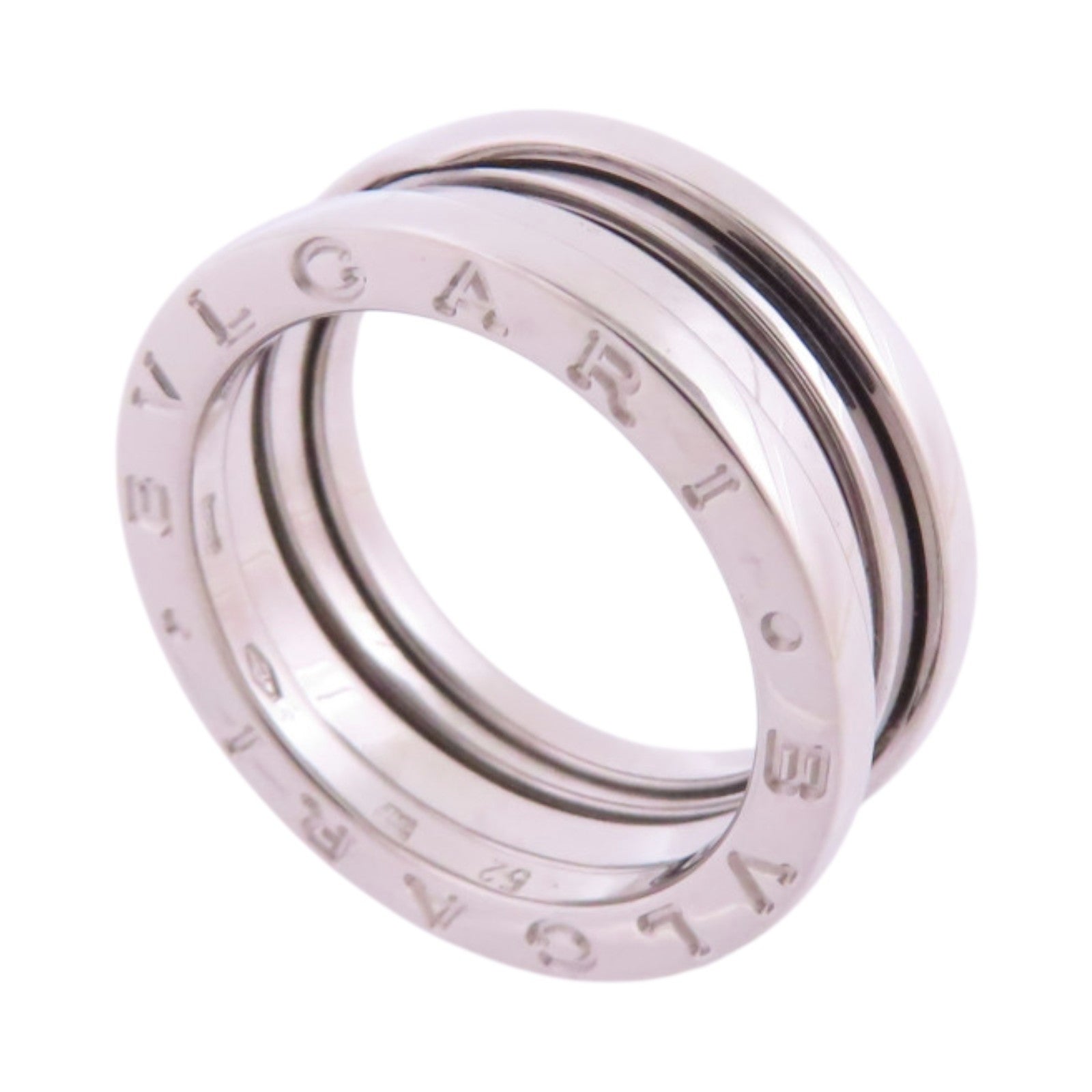 BVLGARI 18K白金B-Zero1 2 Band Ring戒指#52/US#5.5