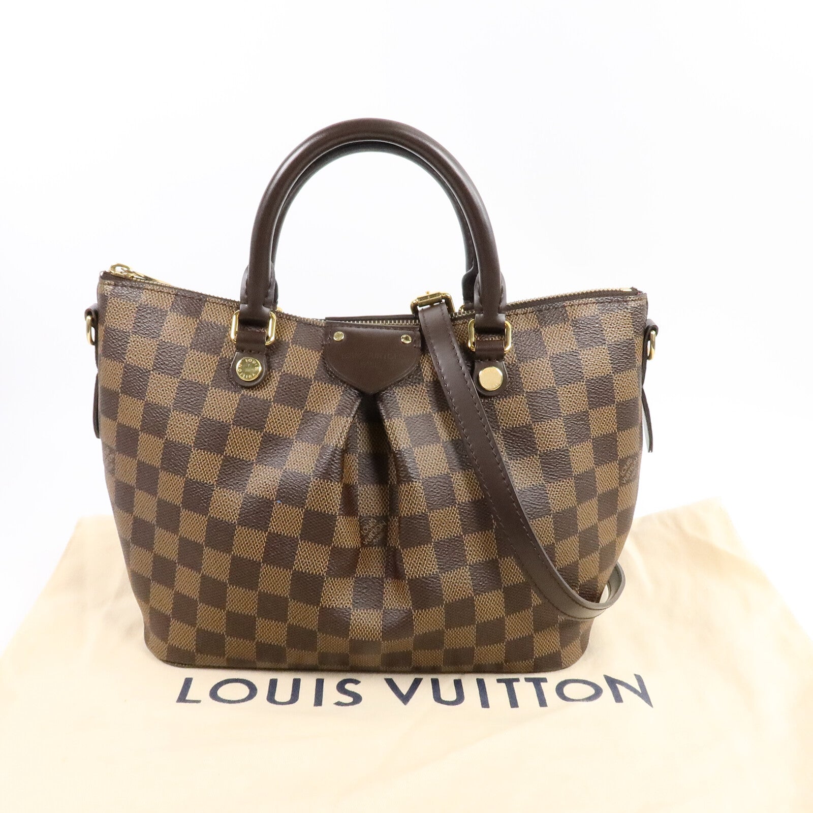 LOUIS VUITTON Damier Siena PM手挽肩背兩用袋