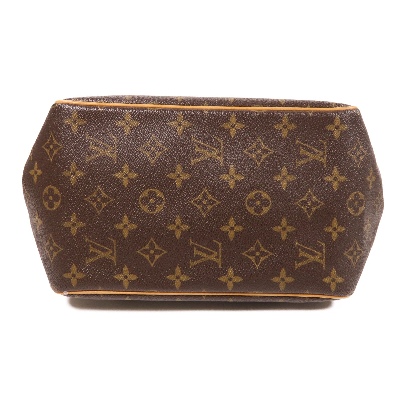 LOUIS VUITTON Monogram Batignolles金扣手挽袋棕色