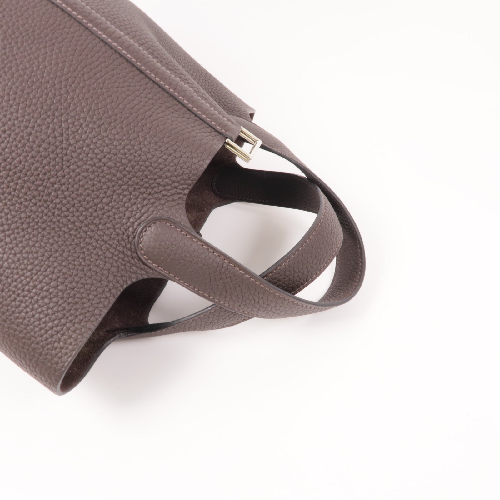 HERMES Clemence皮革Picotin PM手挽袋Macassar