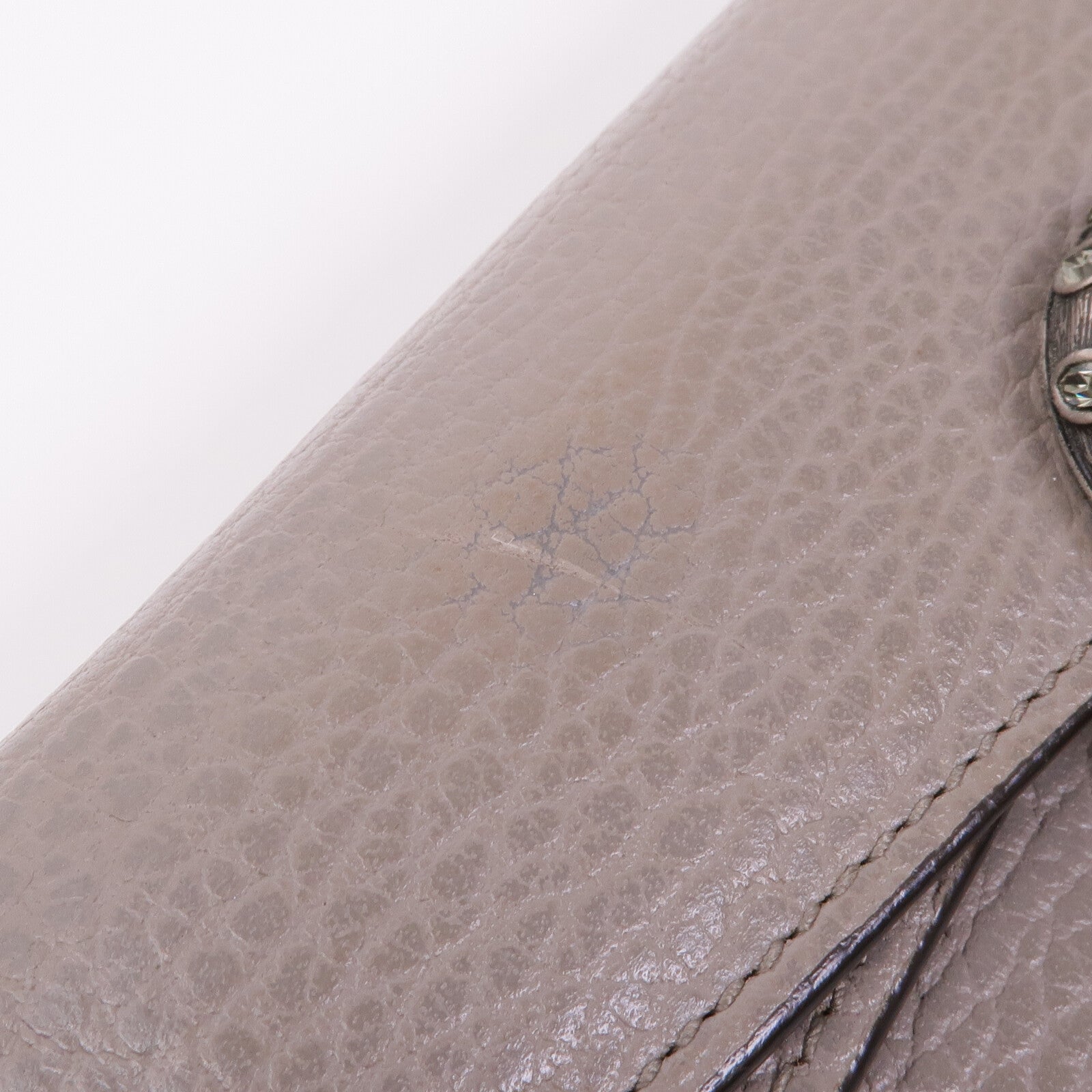 GUCCI 牛皮皮革Chain Shoulder銀扣鏈帶肩背袋