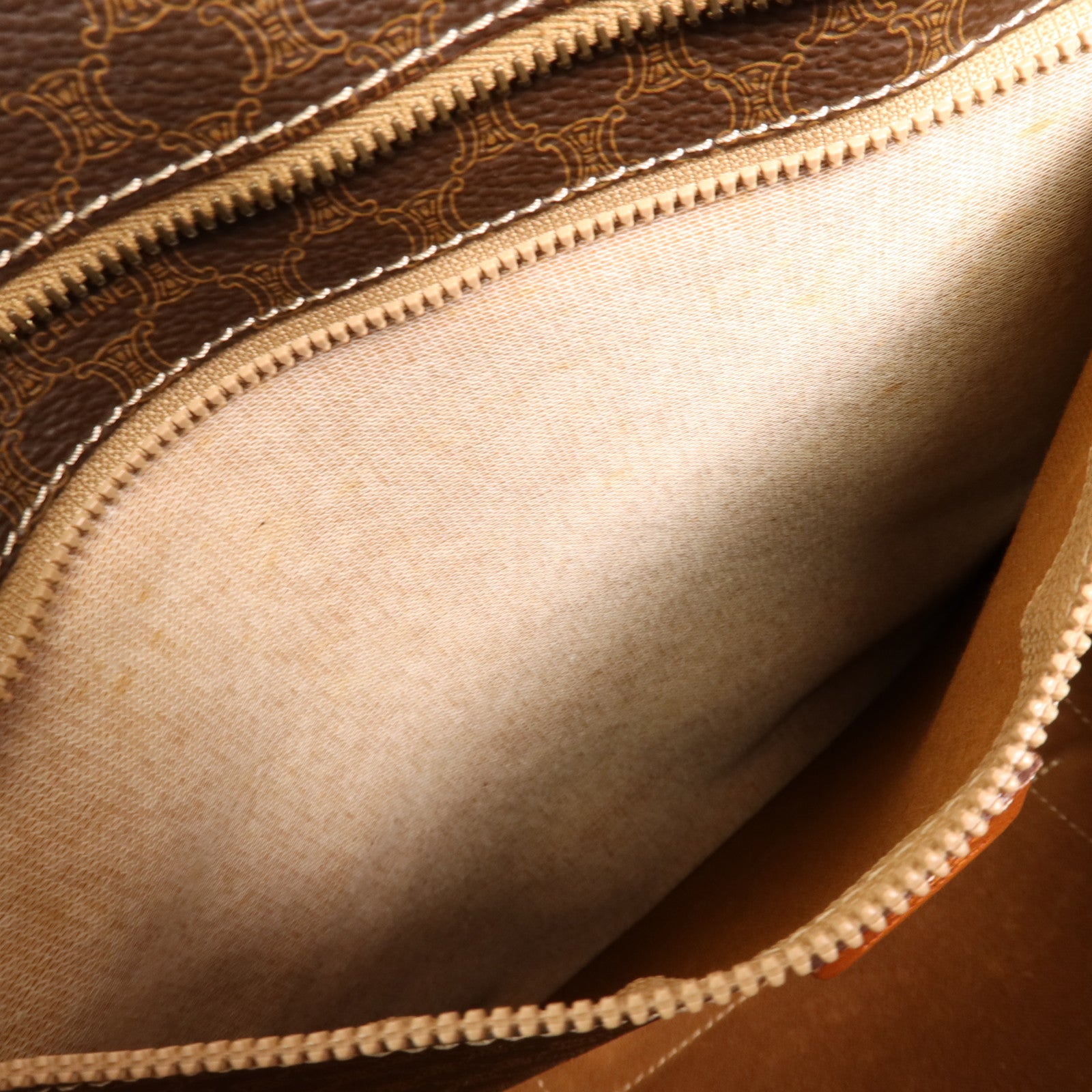 CELINE 塗層帆布Vintage Tote Bag金扣肩背袋