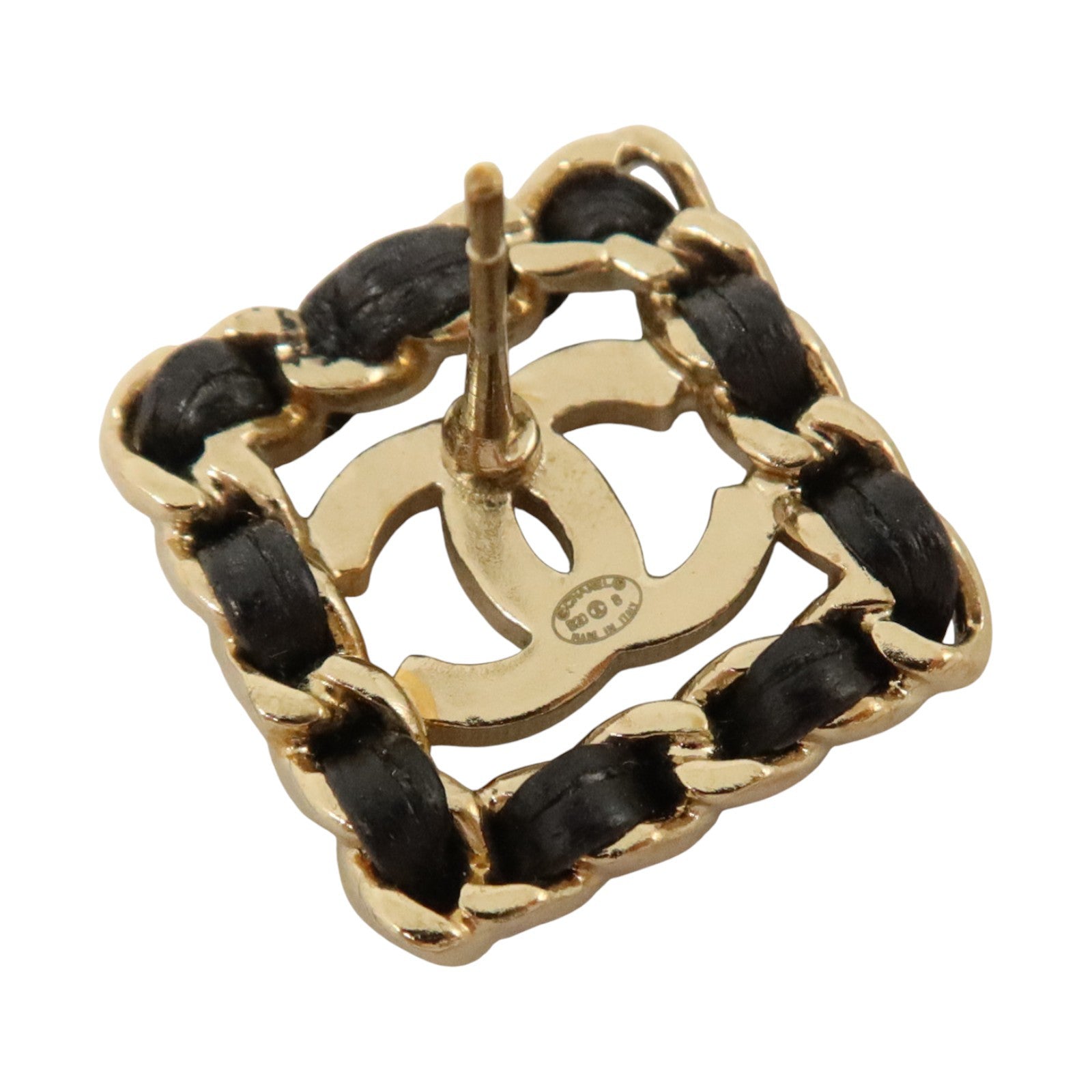 CHANEL 金屬/皮革Earrings耳環