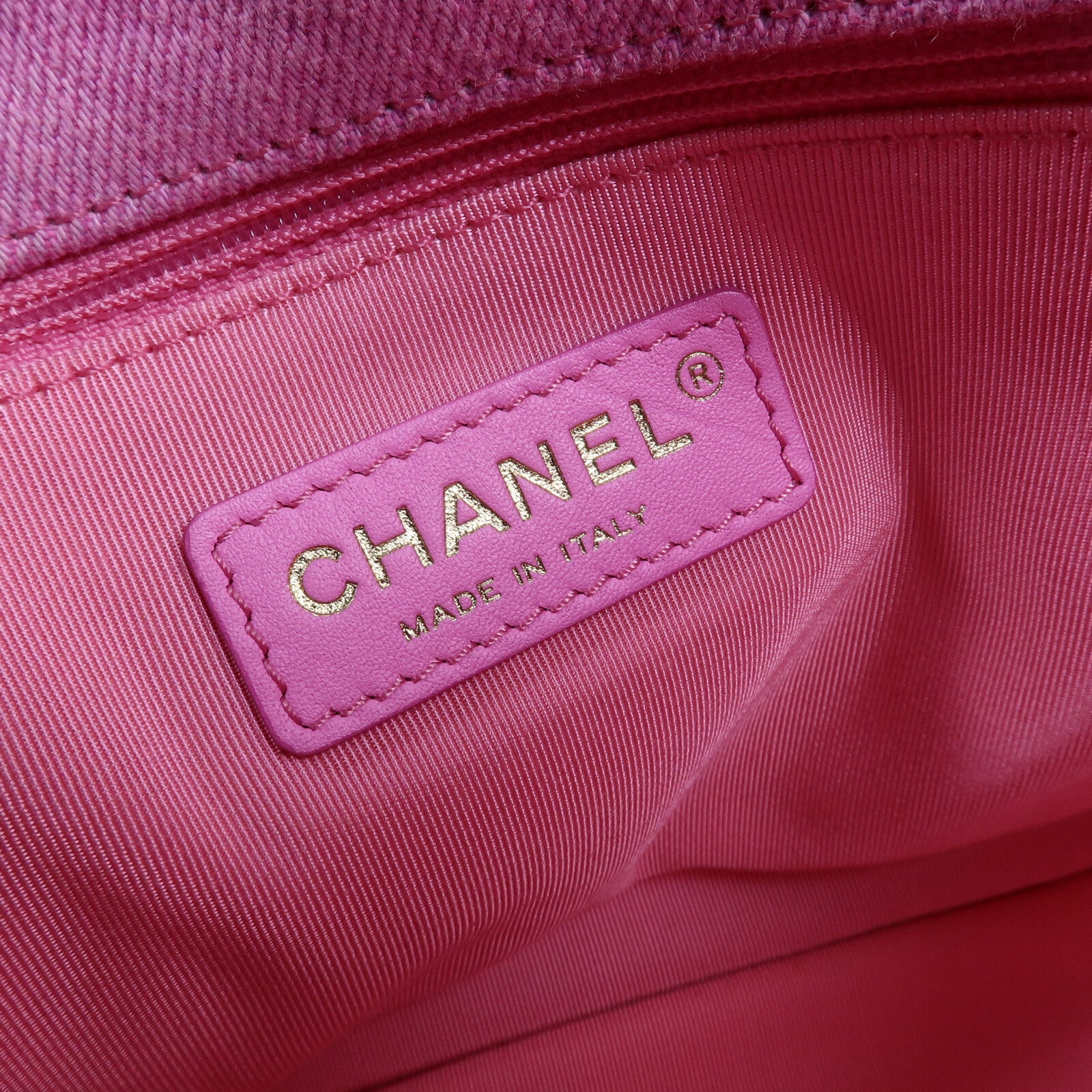 CHANEL 帆布Chain Shoulder Bag鏈帶肩背袋