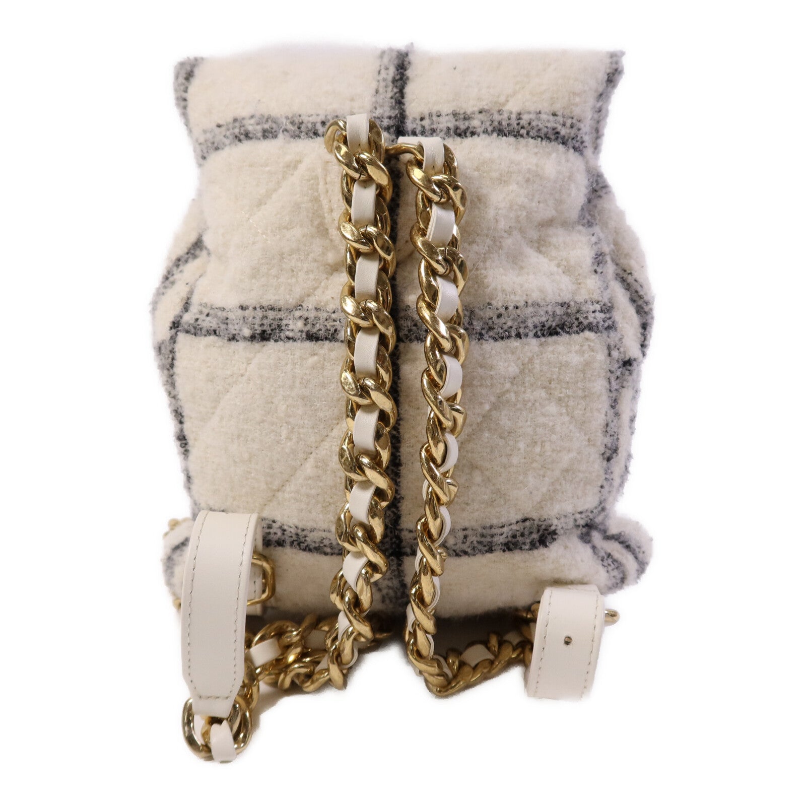 CHANEL Tweed 22K Duma金扣鏈帶背包