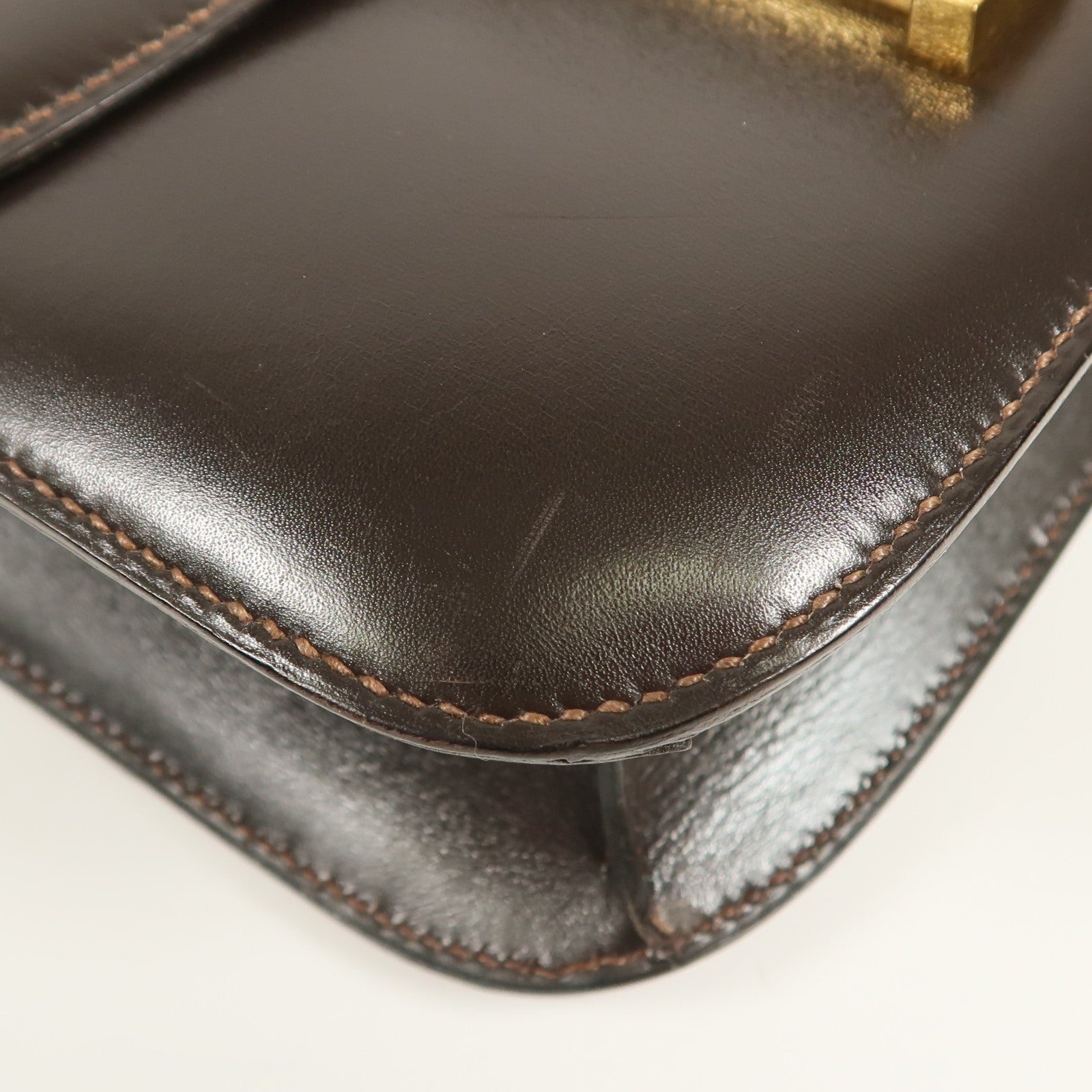 HERMES Box Calf皮革Constance 23金扣肩背袋