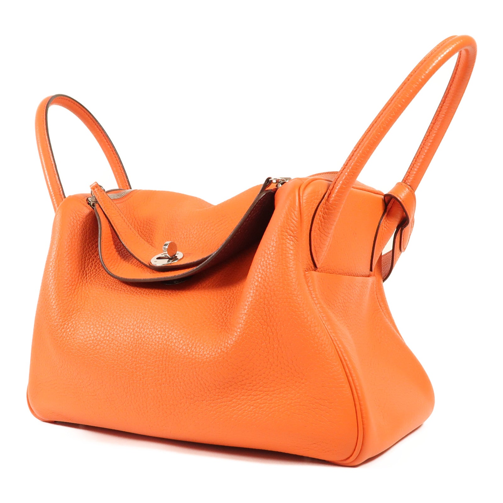 HERMES Clemence皮革Lindy 30銀扣手挽肩背兩用袋