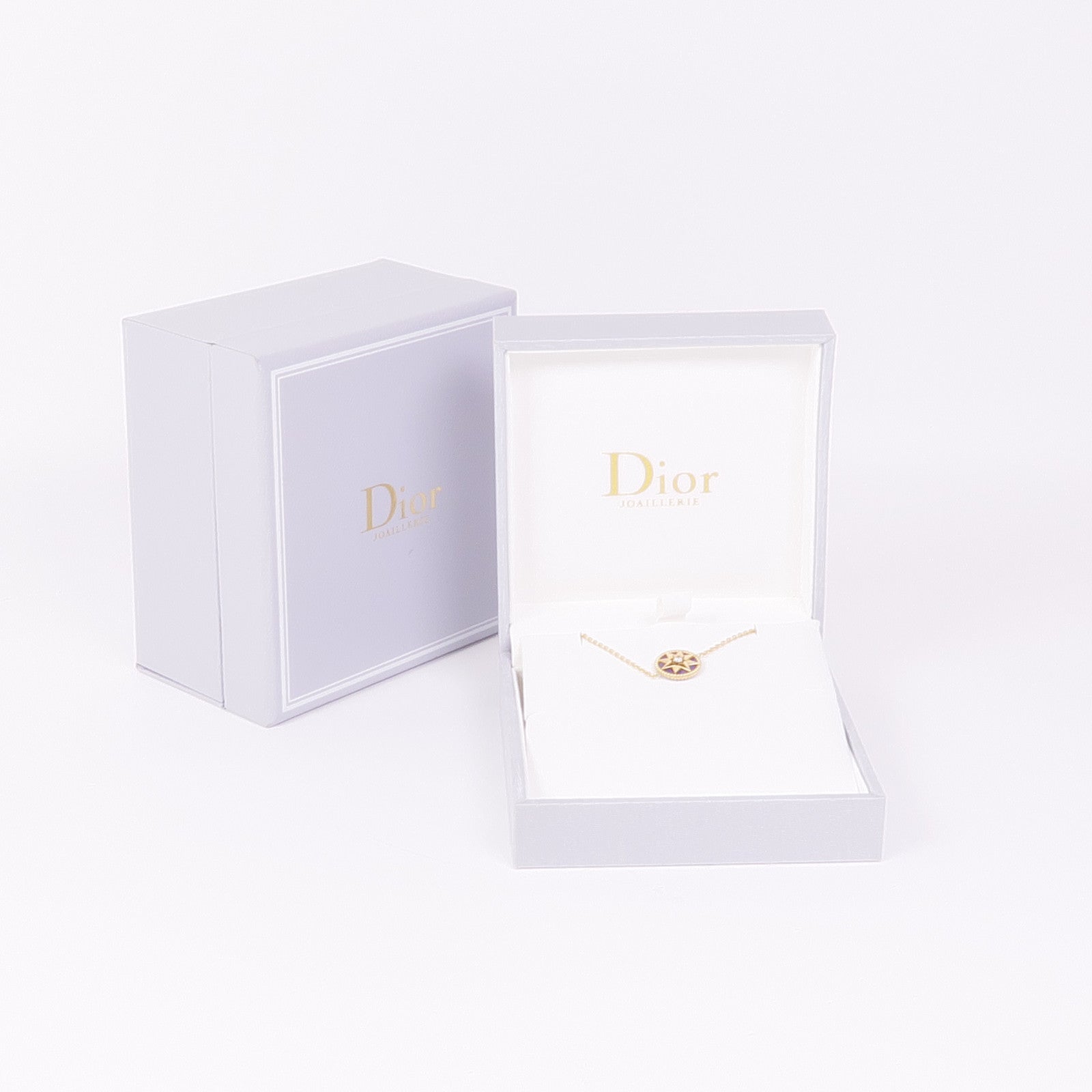 Dior 18K玫瑰金/青金石Rose De Vents鑽石手鏈