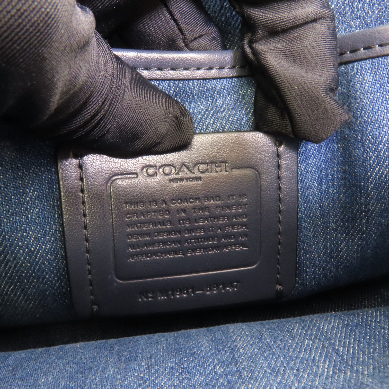 COACH Denim Tabby Bag金扣肩背袋