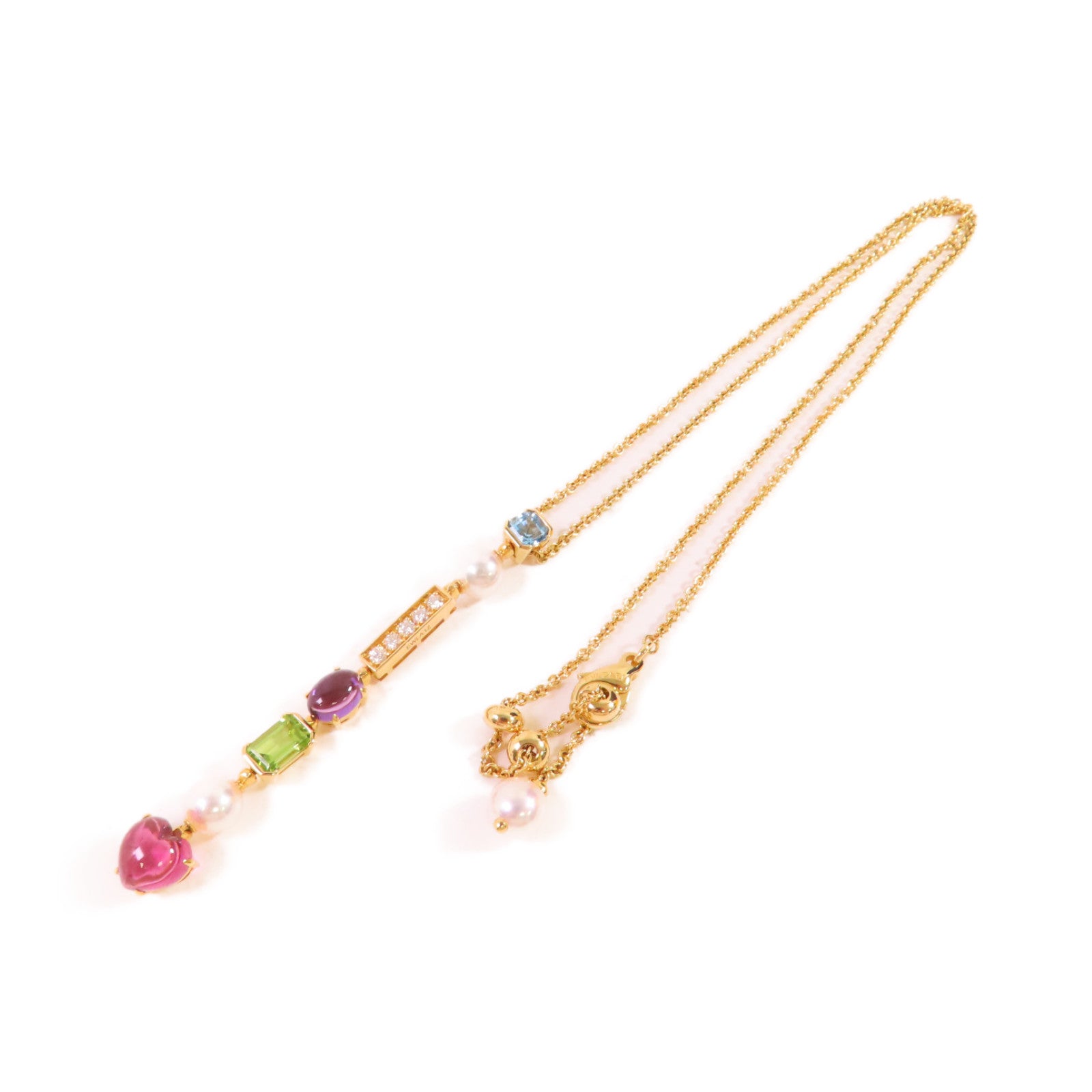 BVLGARI 18K黃金/鑽石/彩色寶石Allegra Necklace項鍊