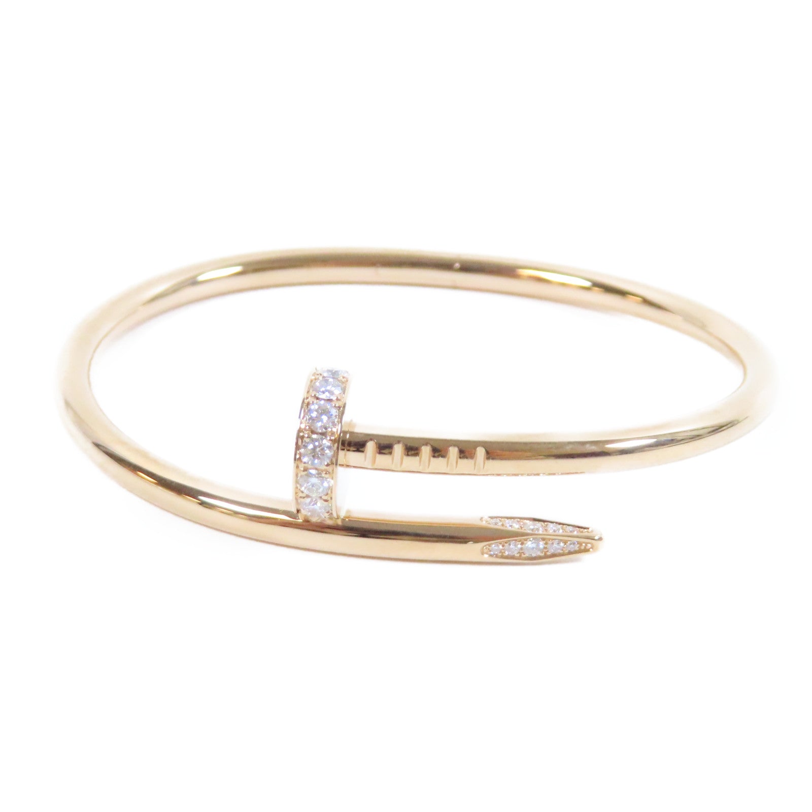 CARTIER 【激減優惠】18K玫瑰金Juste Un Clou Bracelet鑽石手鐲Cartier#15