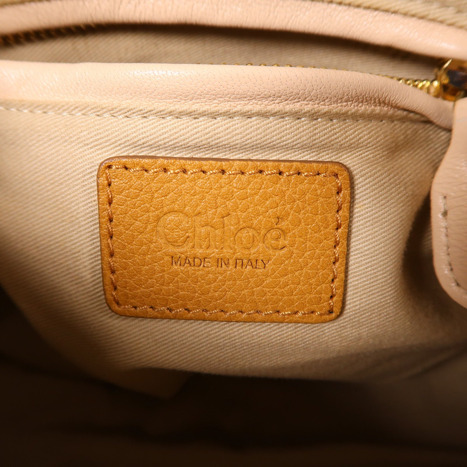 Chloe 牛皮皮革2 Way Shoulder金扣手挽肩背兩用袋